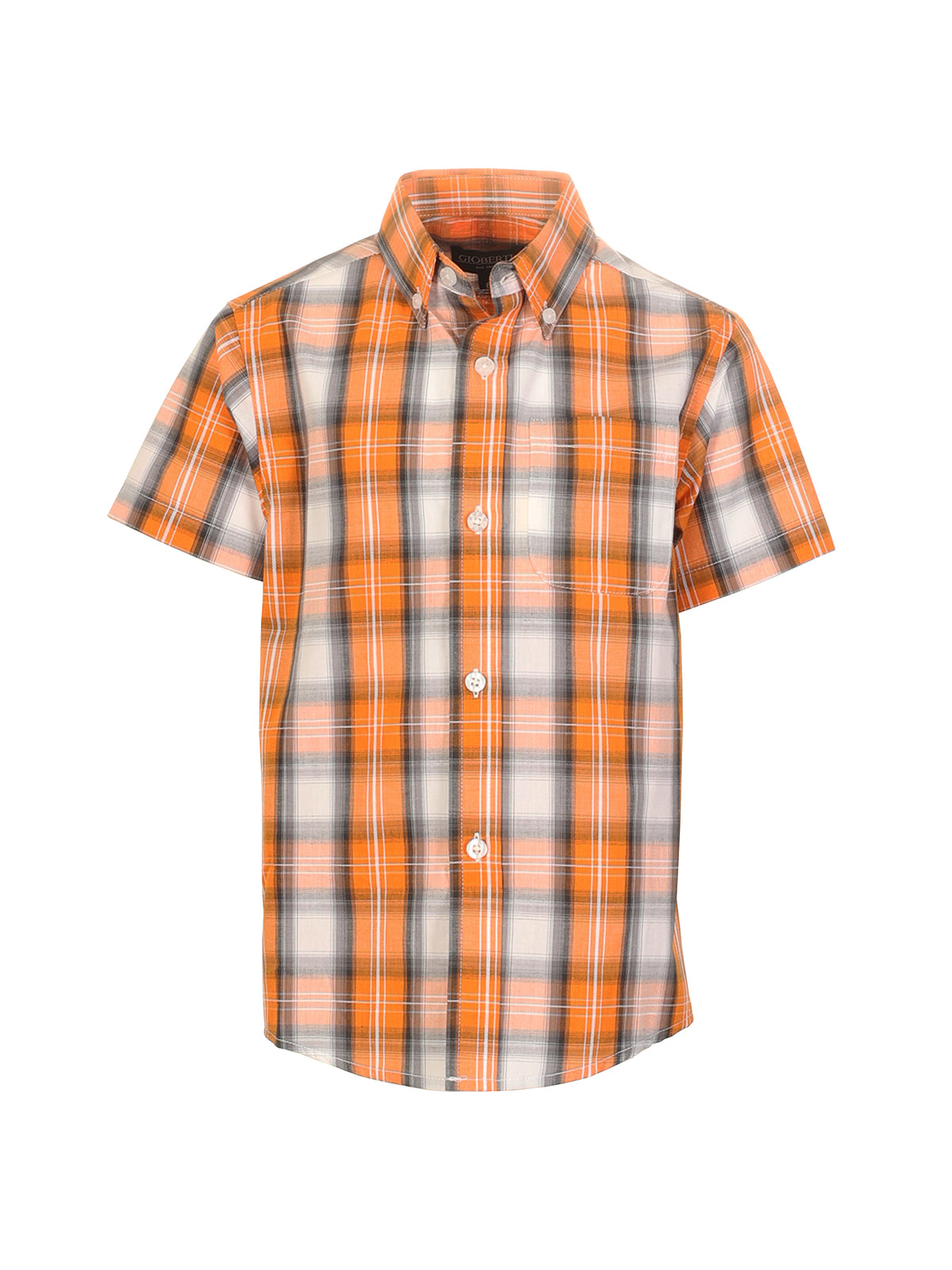 Boys Plaid Short Sleeve Shirt