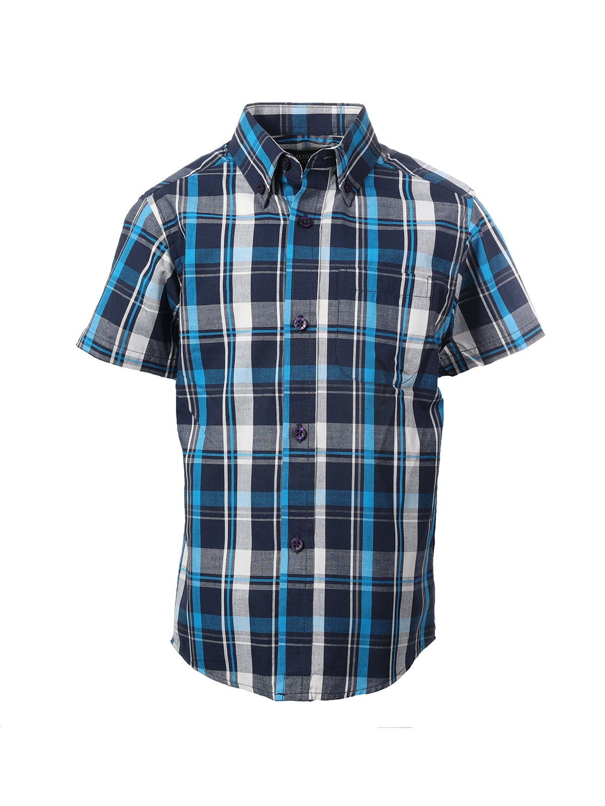 Boys Plaid Short Sleeve Shirt