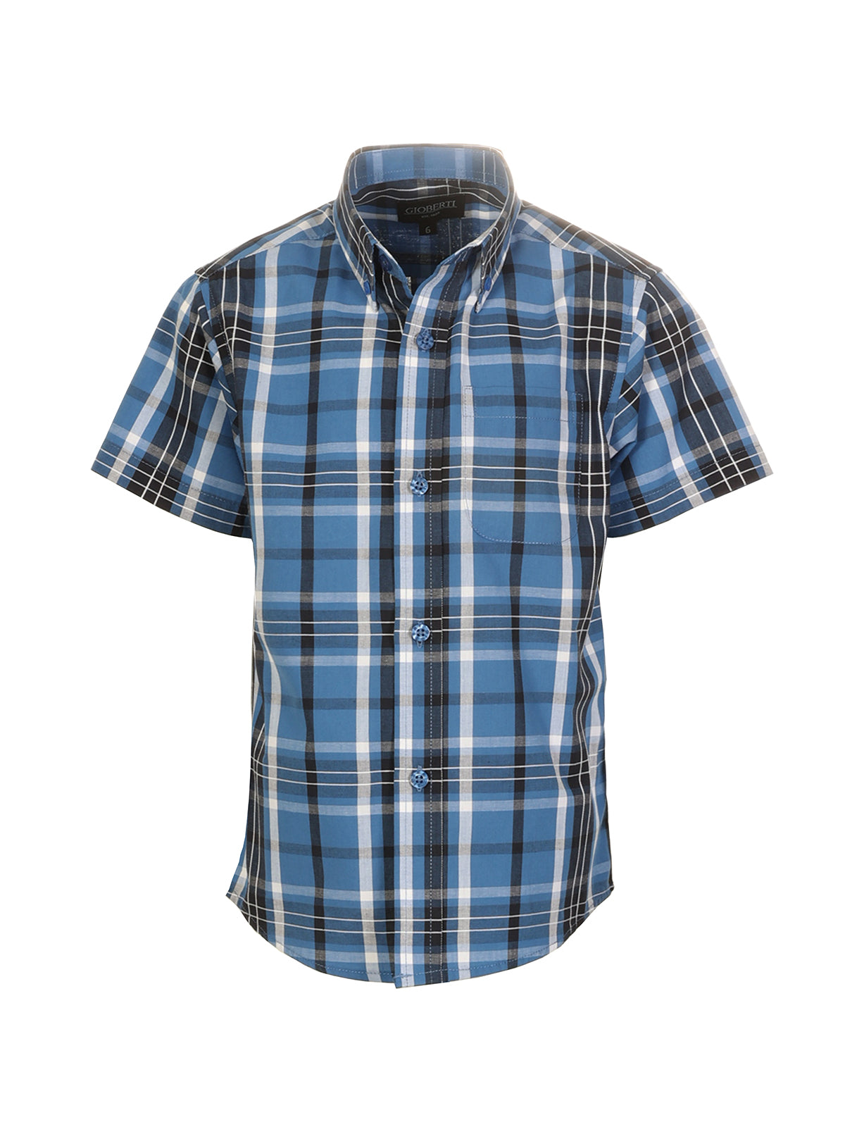 Boys Plaid Short Sleeve Shirt