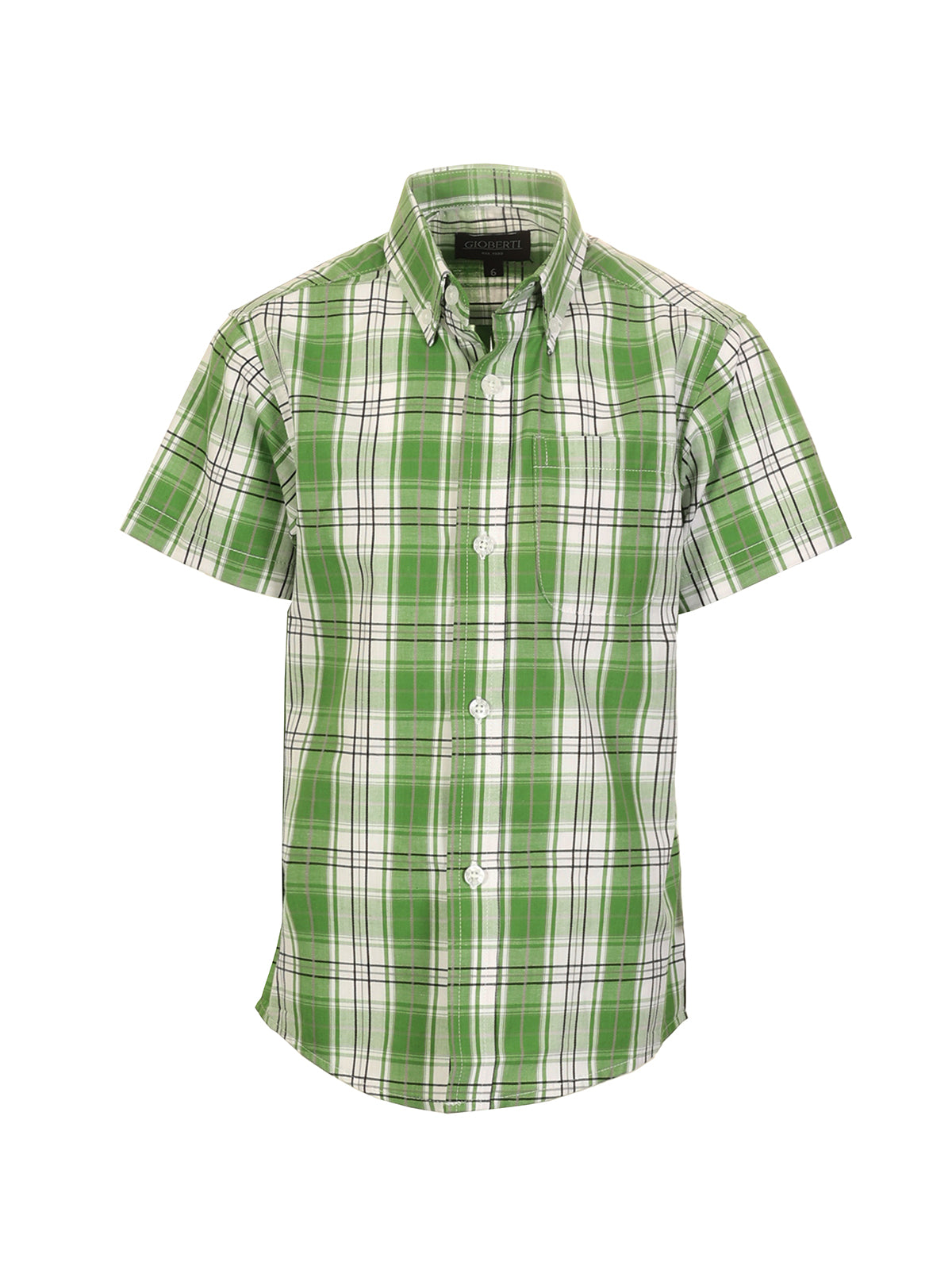 Boys Plaid Short Sleeve Shirt