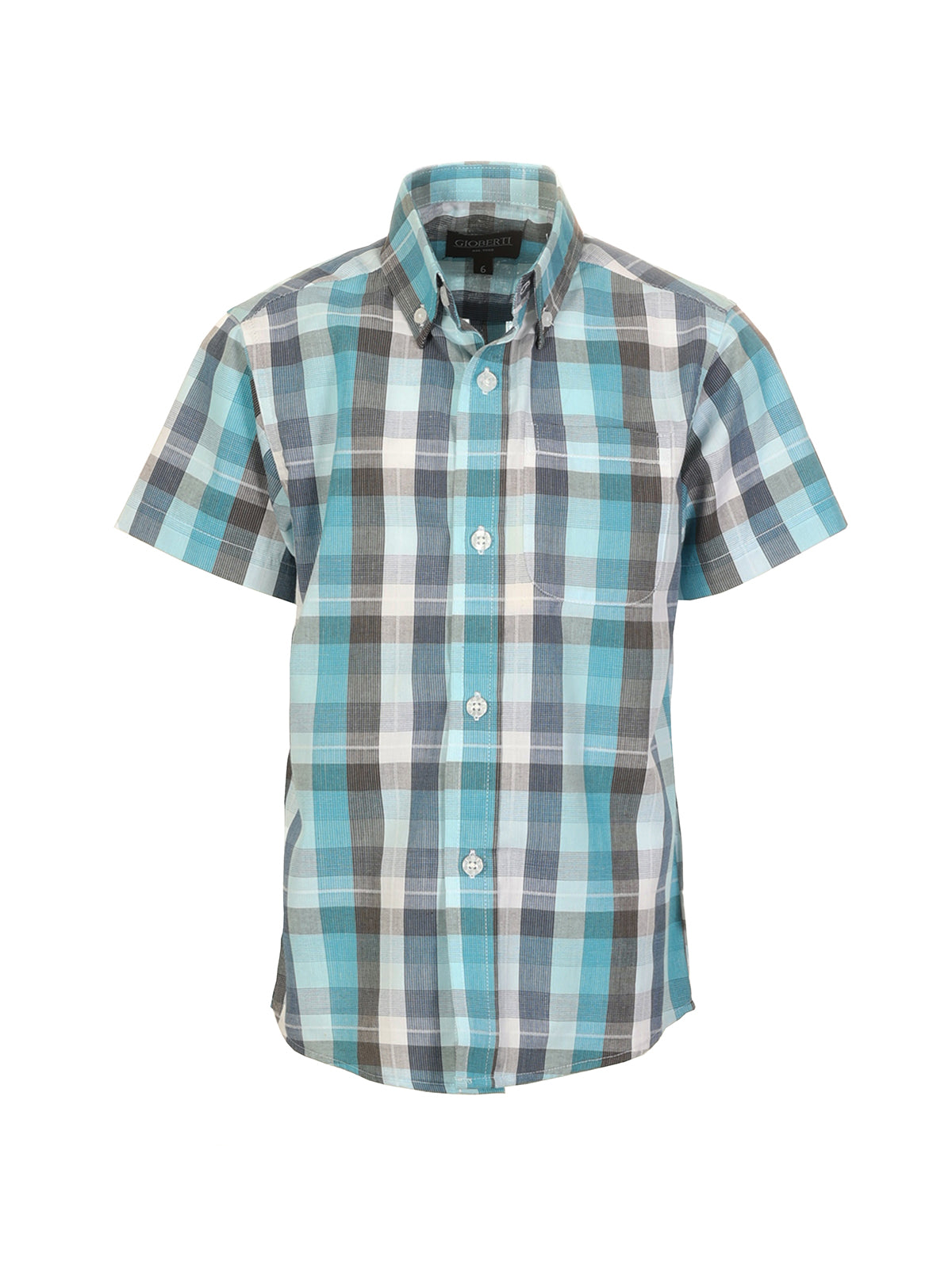 Boys Plaid Short Sleeve Shirt