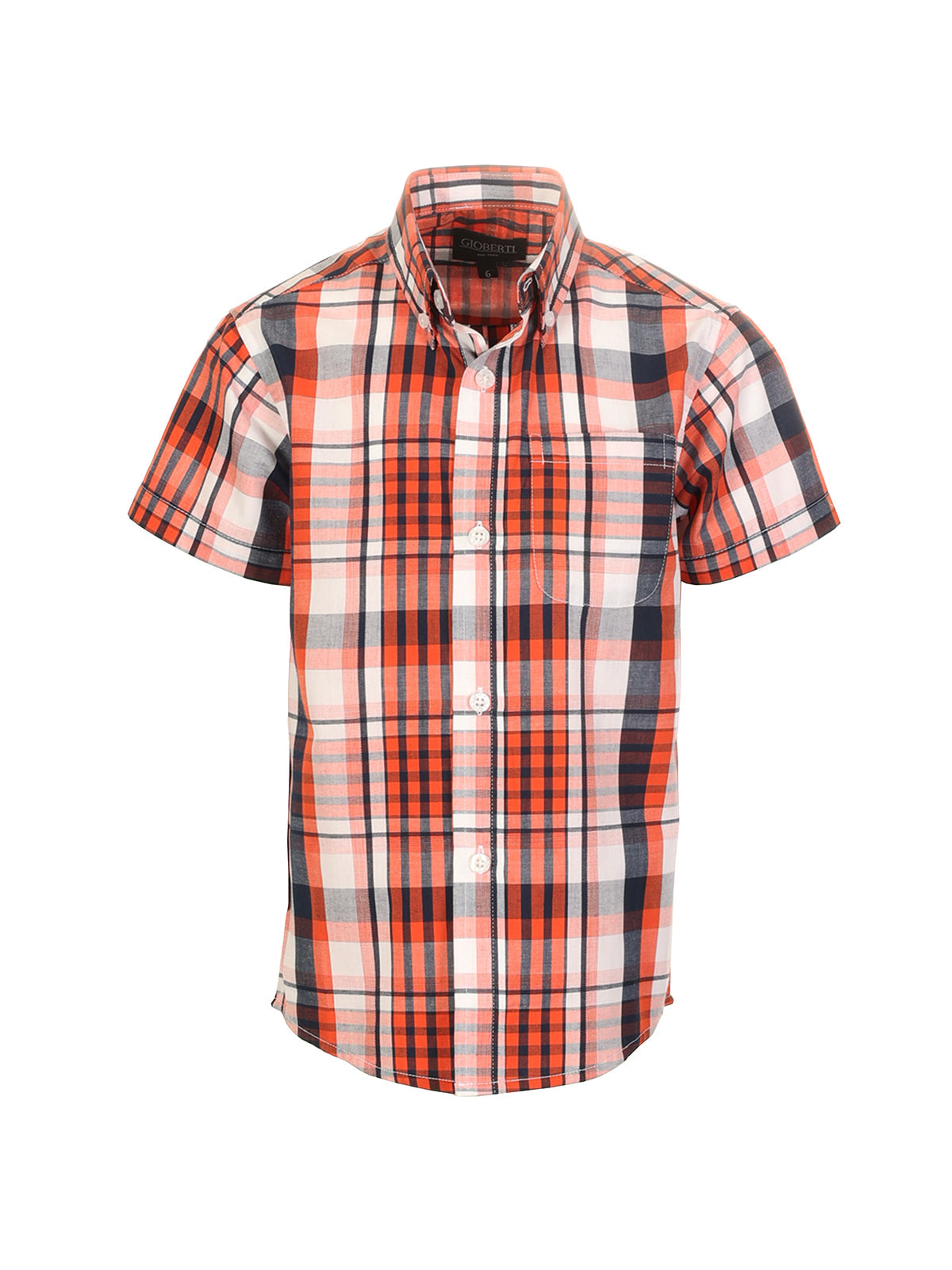 Boys Plaid Short Sleeve Shirt