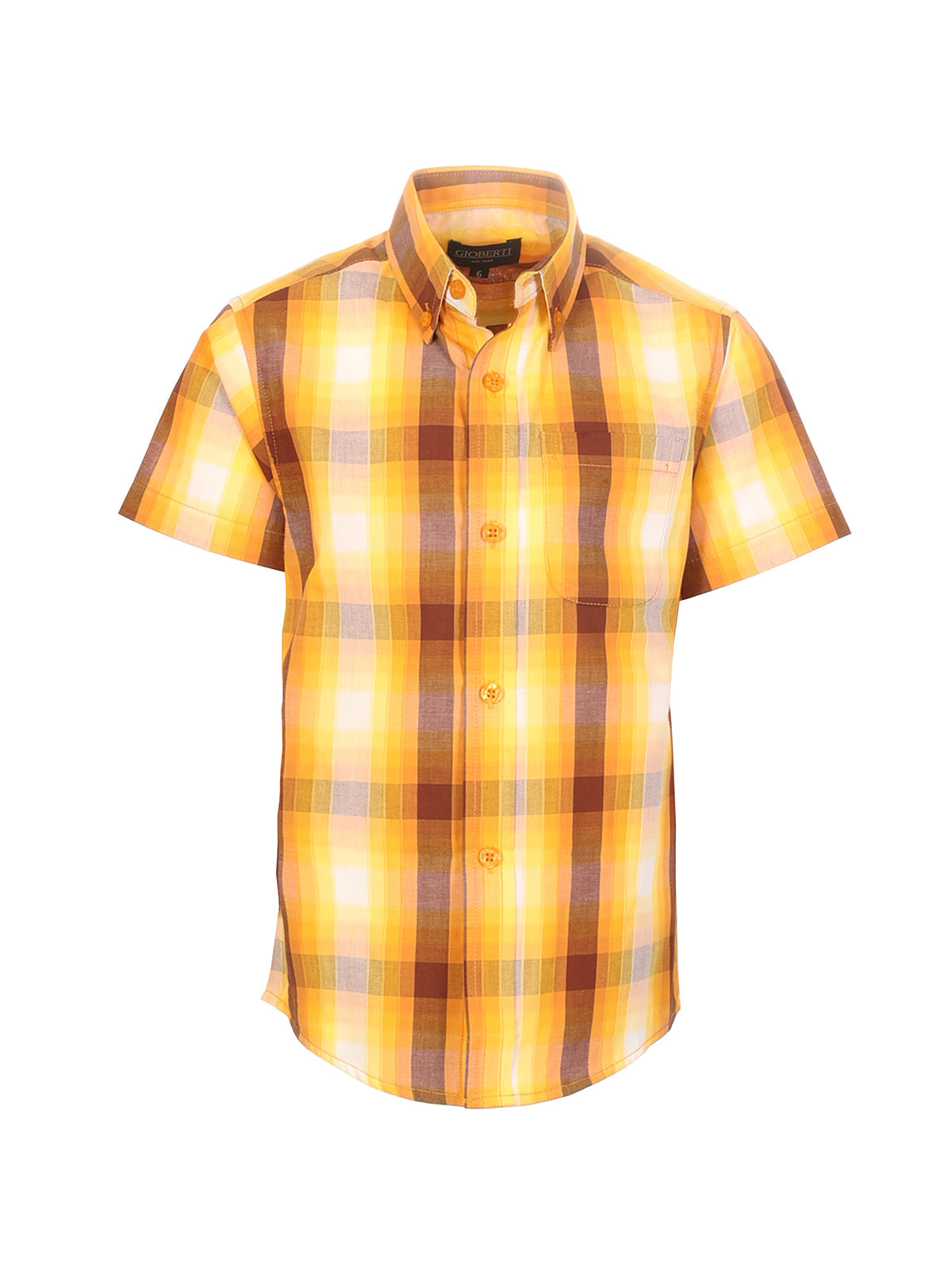 Boys Plaid Short Sleeve Shirt