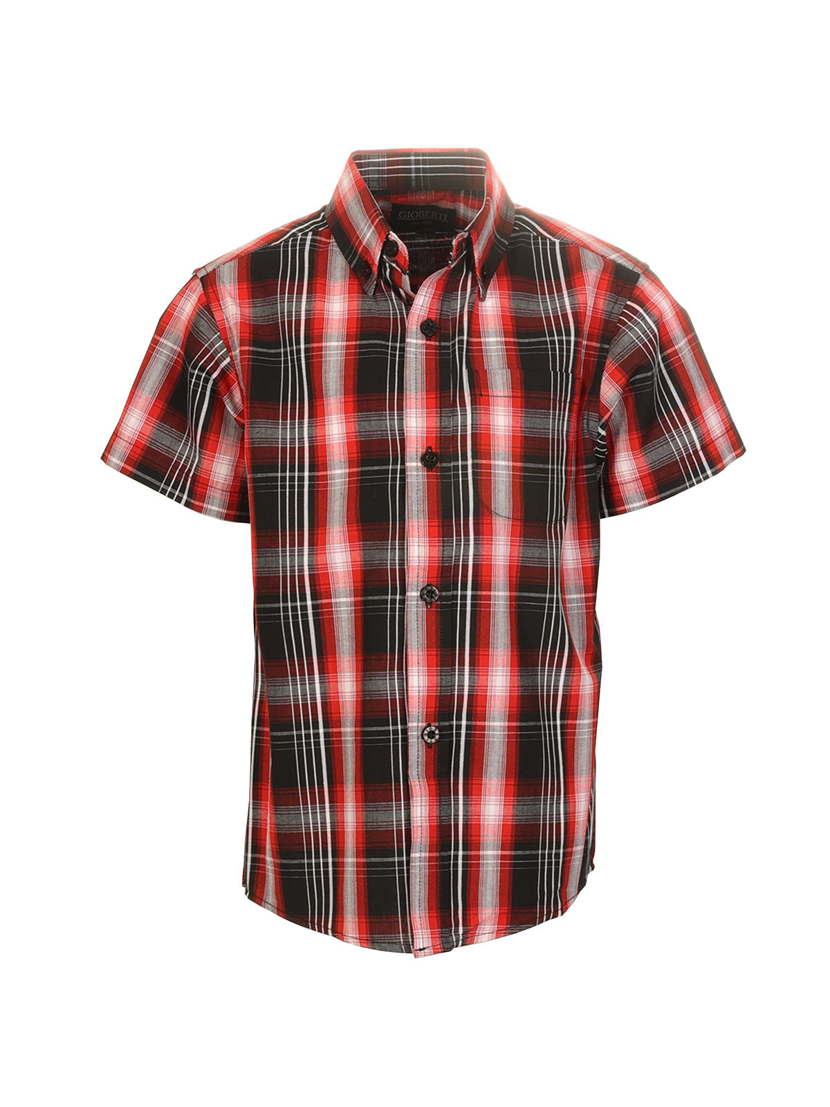 Boys Plaid Short Sleeve Shirt