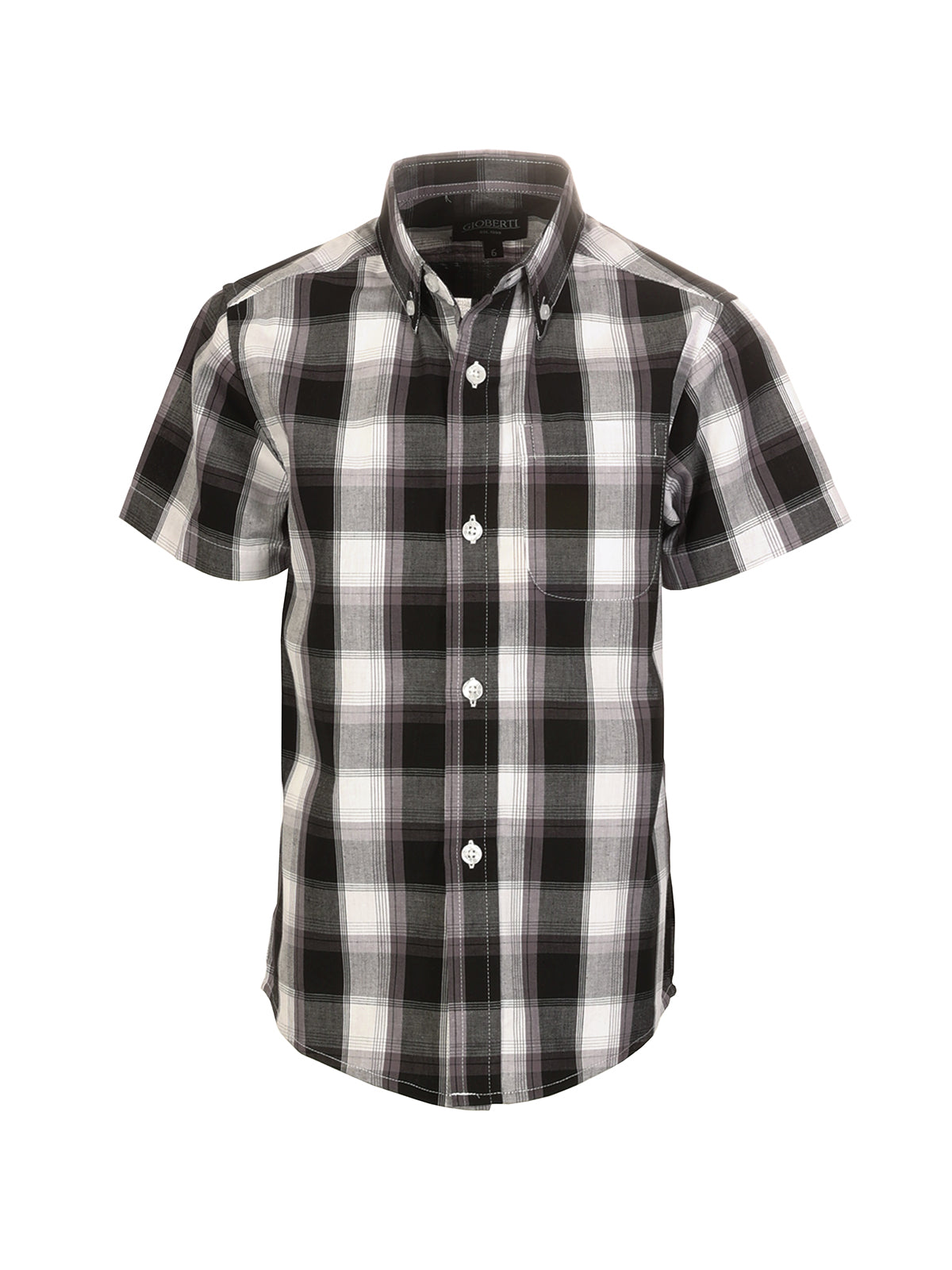 Boys Plaid Short Sleeve Shirt