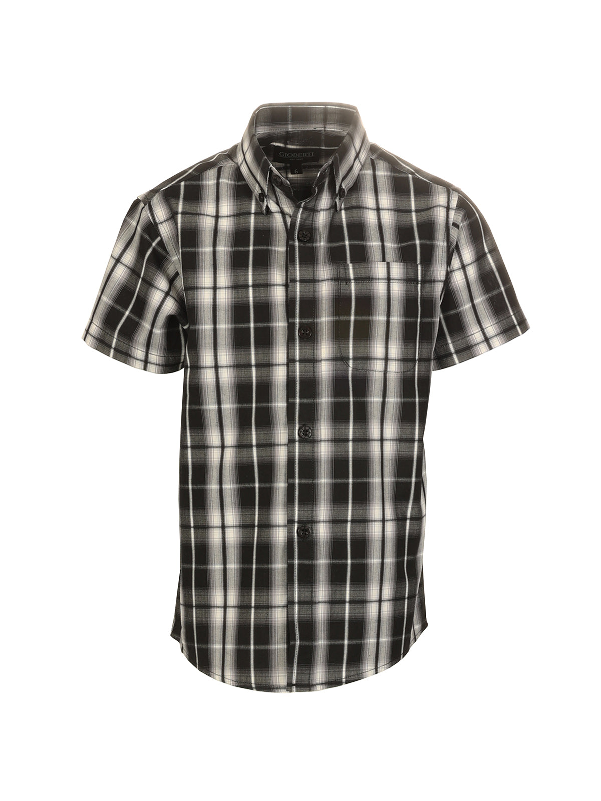 Boys Plaid Short Sleeve Shirt