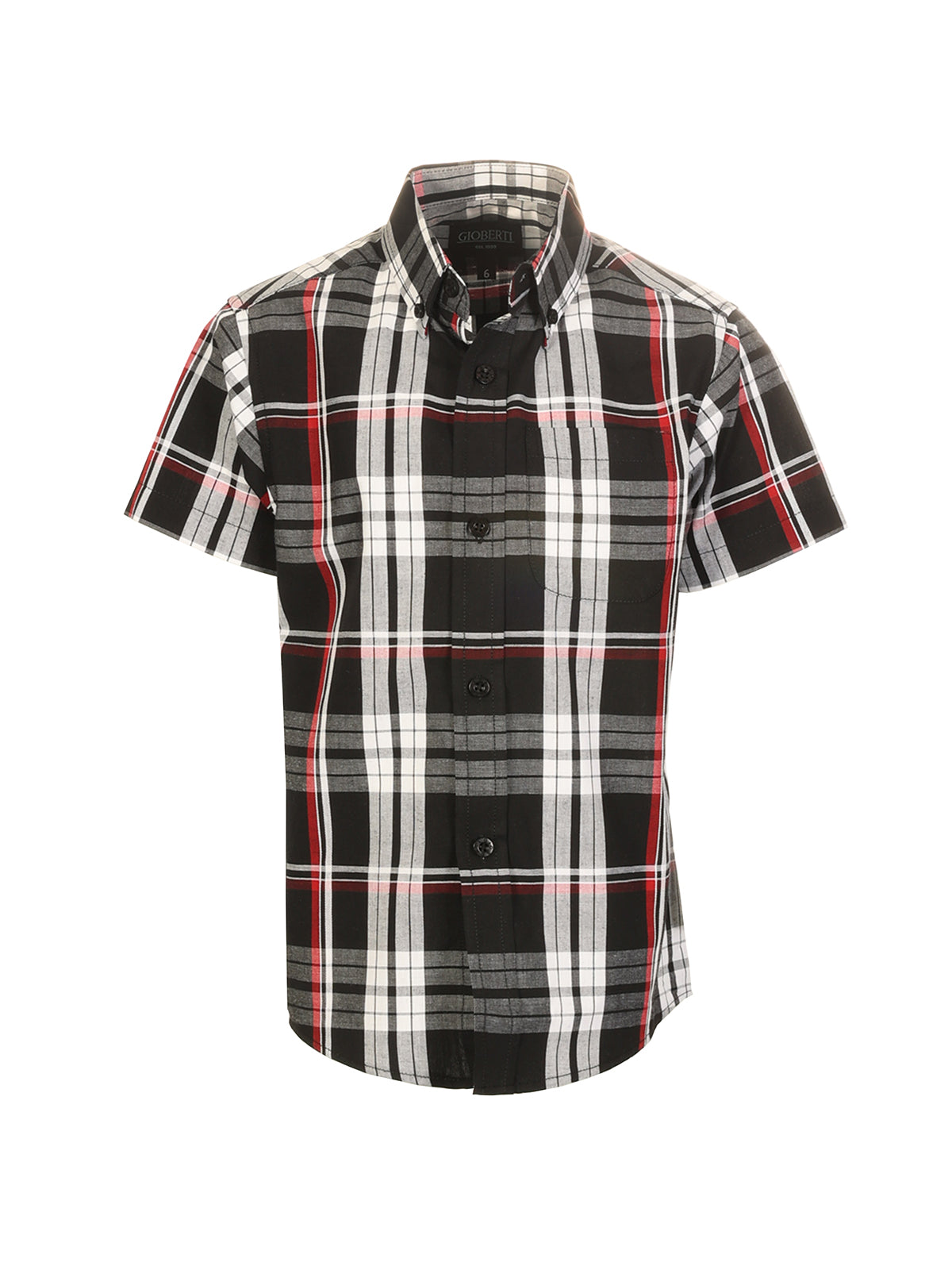 Boys Plaid Short Sleeve Shirt