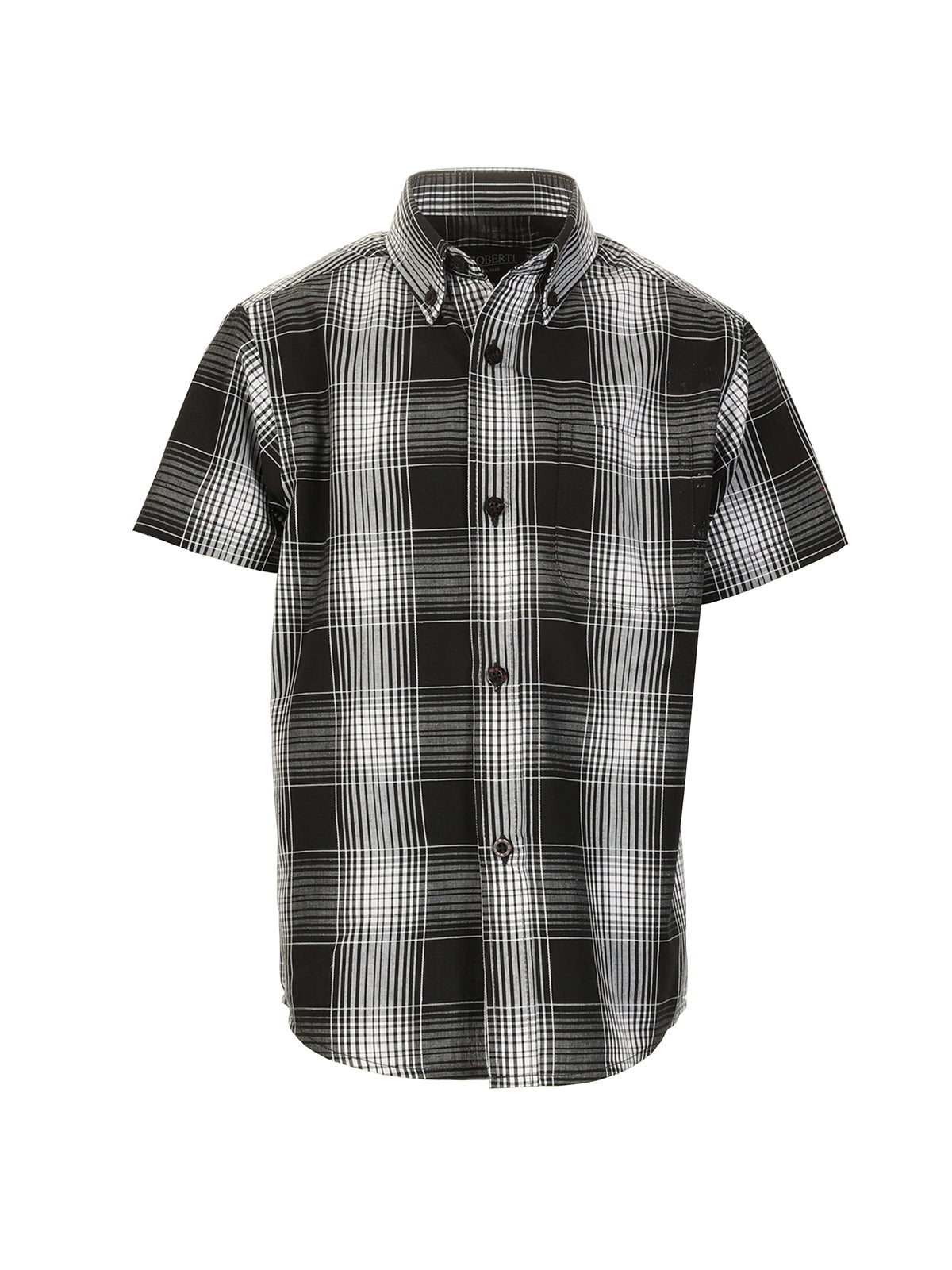 Boys Plaid Short Sleeve Shirt