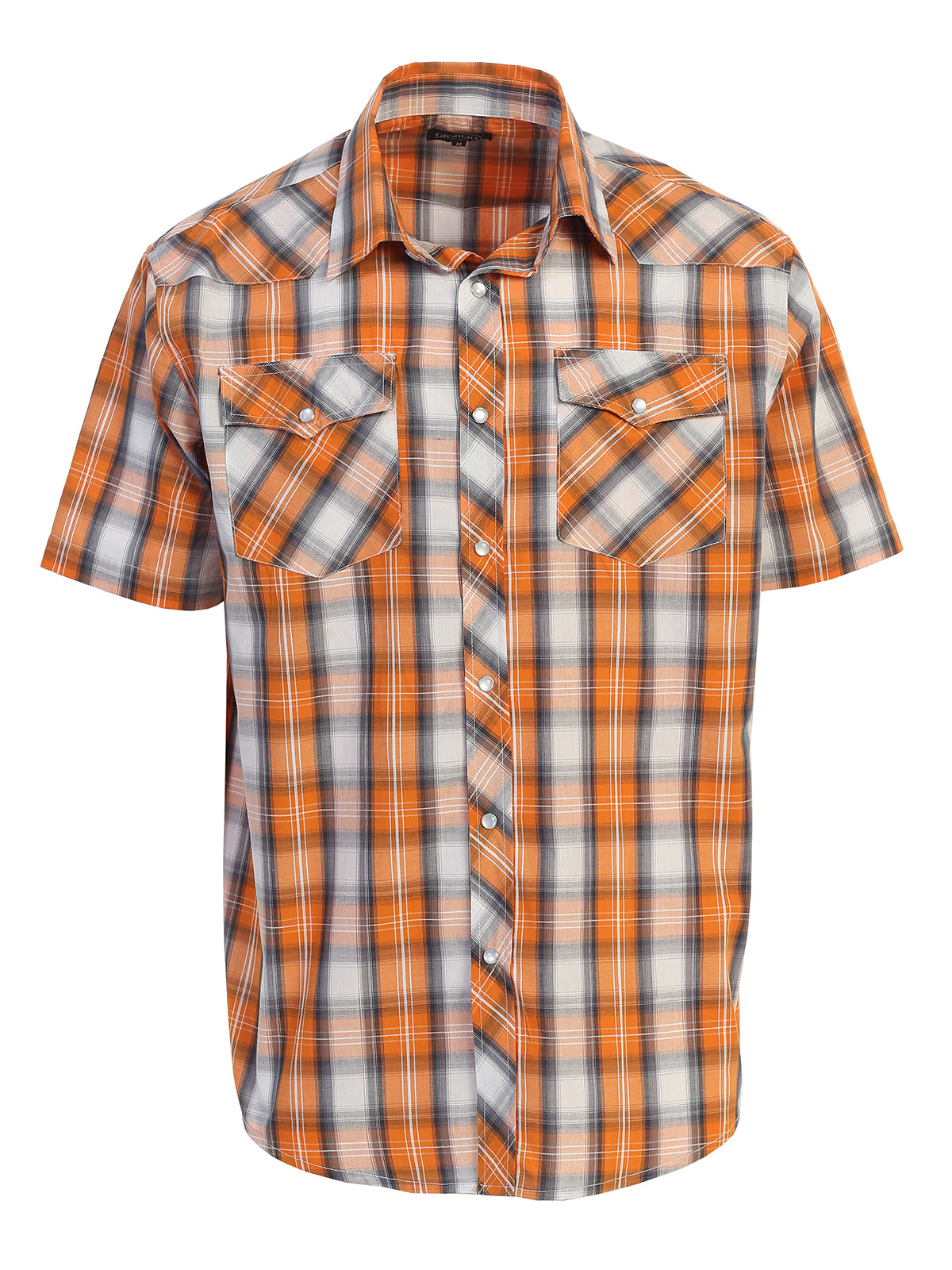 Mens Casual Plaid Short Sleeve Button Down Shirt