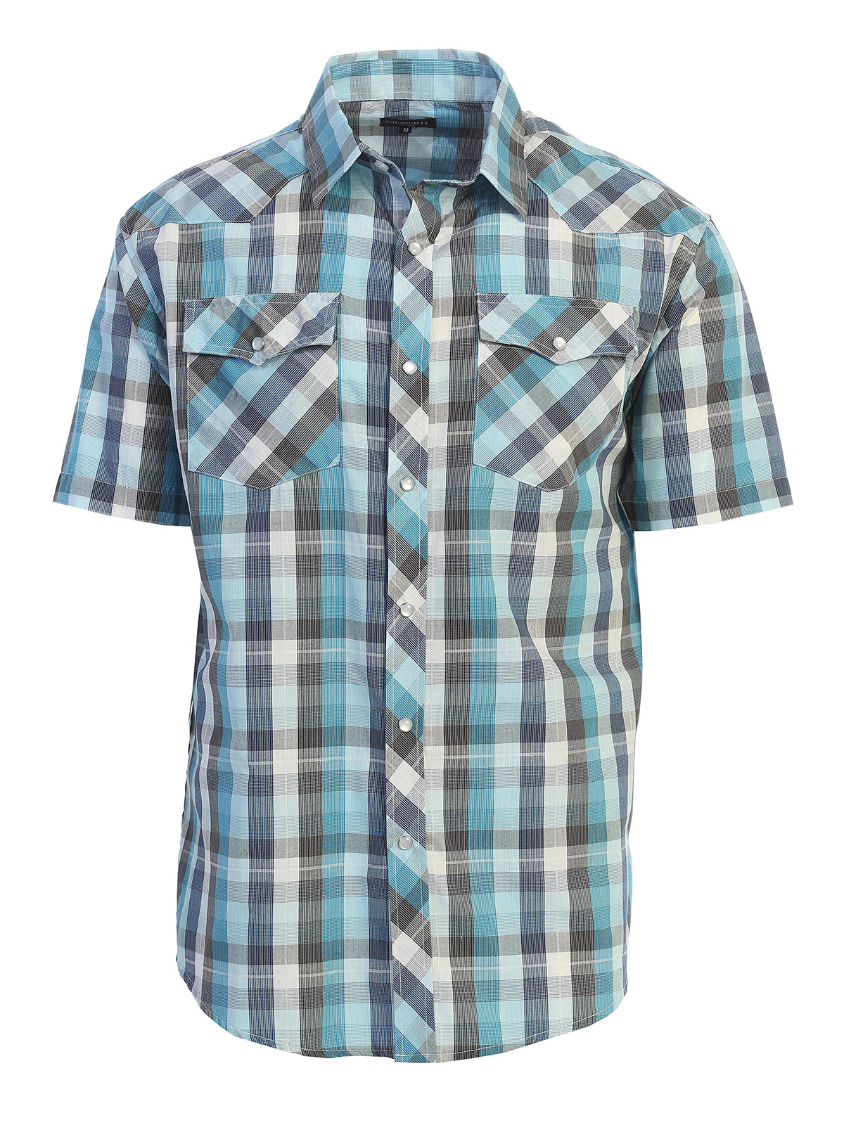 Mens Casual Plaid Short Sleeve Button Down Shirt