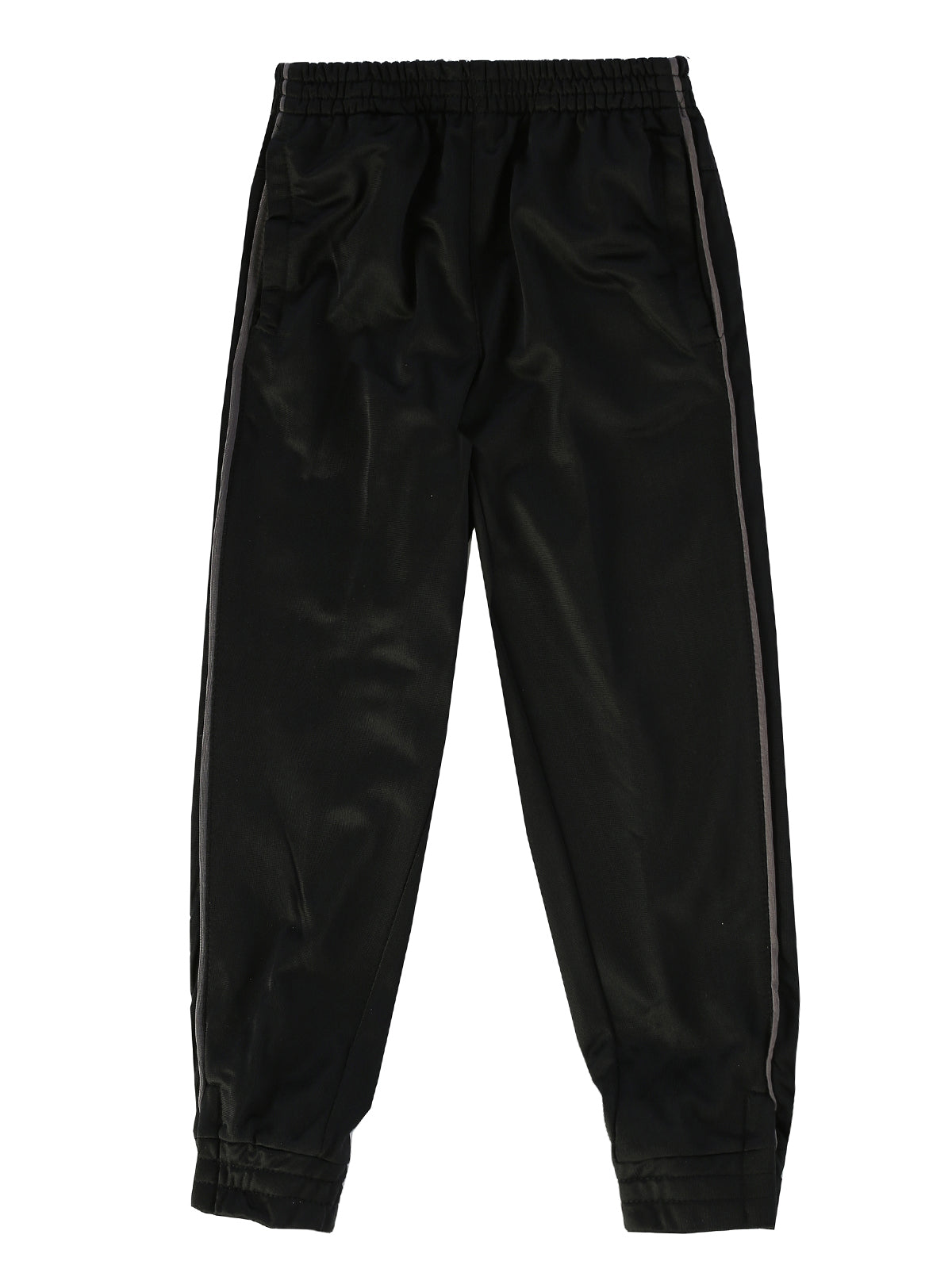 Boys Athletic Track Pants With Ribbed Zipper Cuff