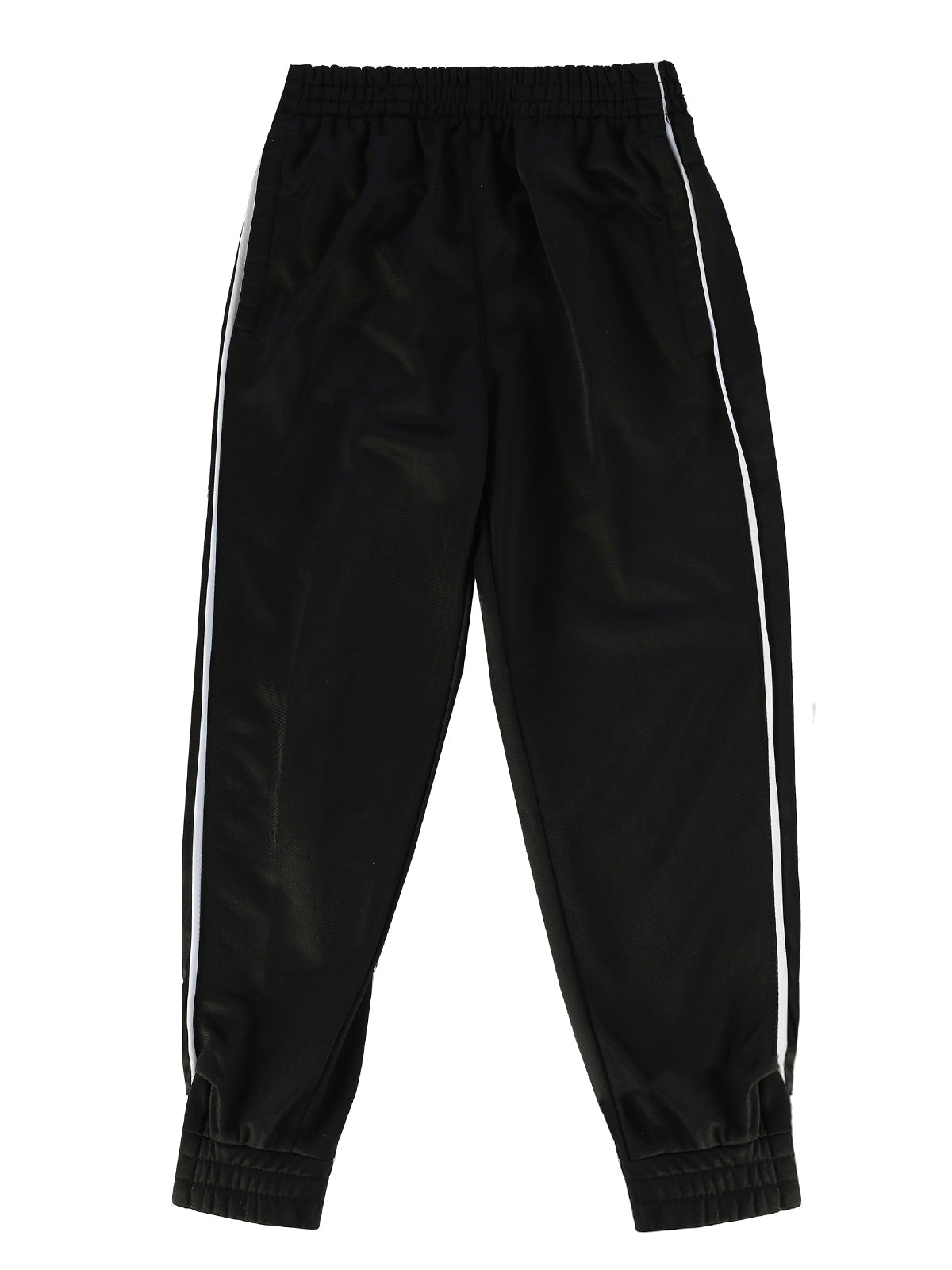 Boys Athletic Track Pants With Ribbed Zipper Cuff