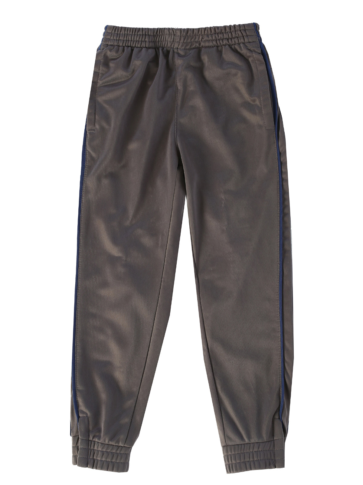 Boys Athletic Track Pants With Ribbed Zipper Cuff