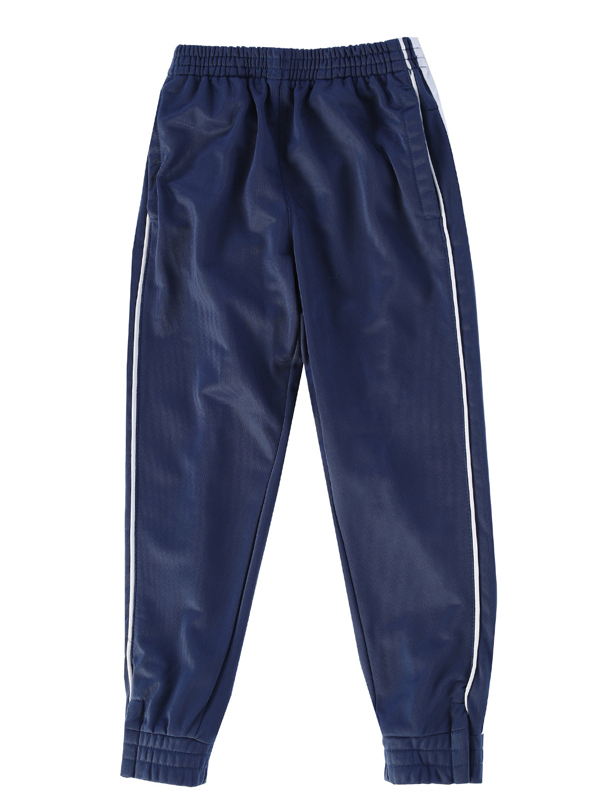 Boys Athletic Track Pants With Ribbed Zipper Cuff