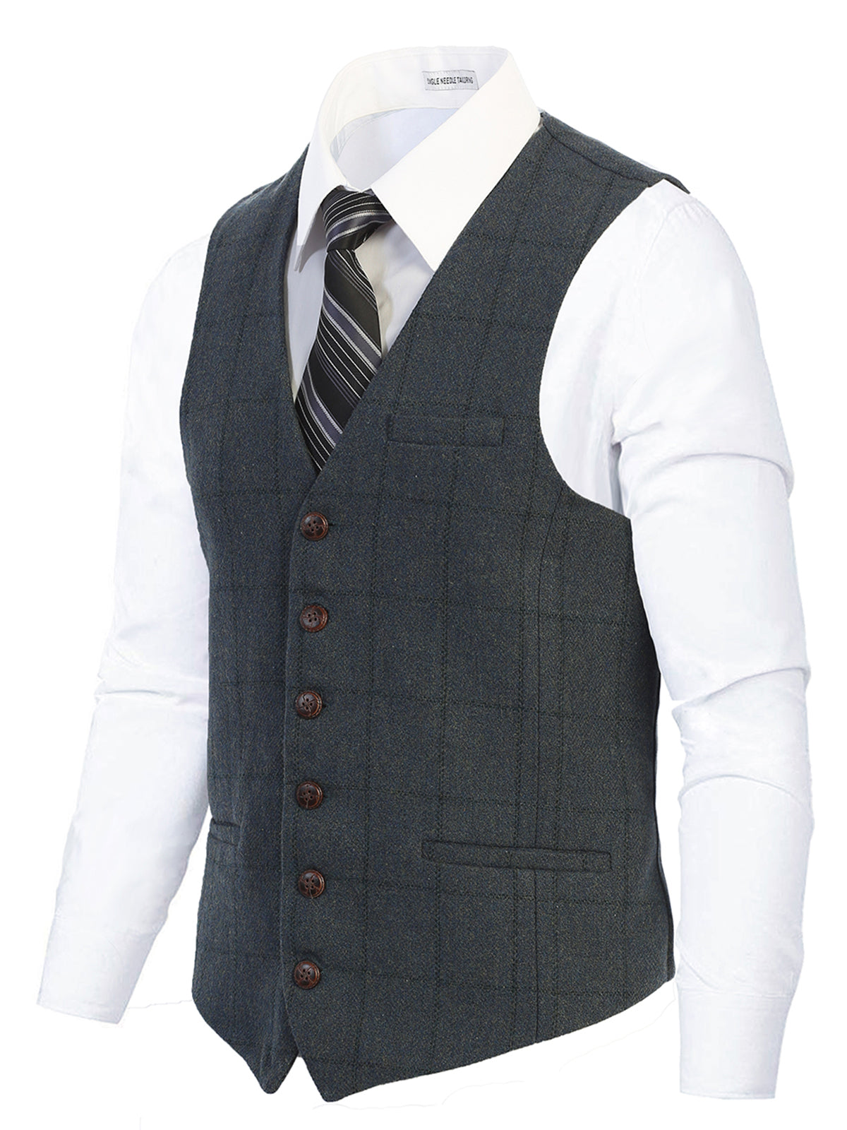 Mens Button Formal Suit Vest