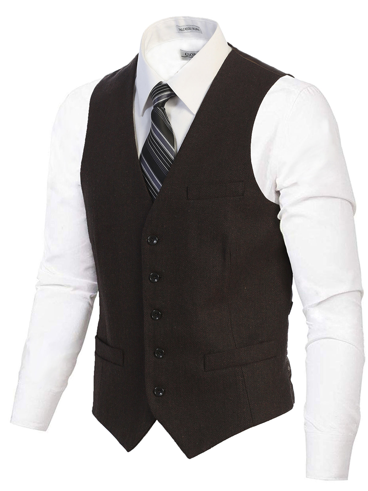 Mens Button Formal Suit Vest