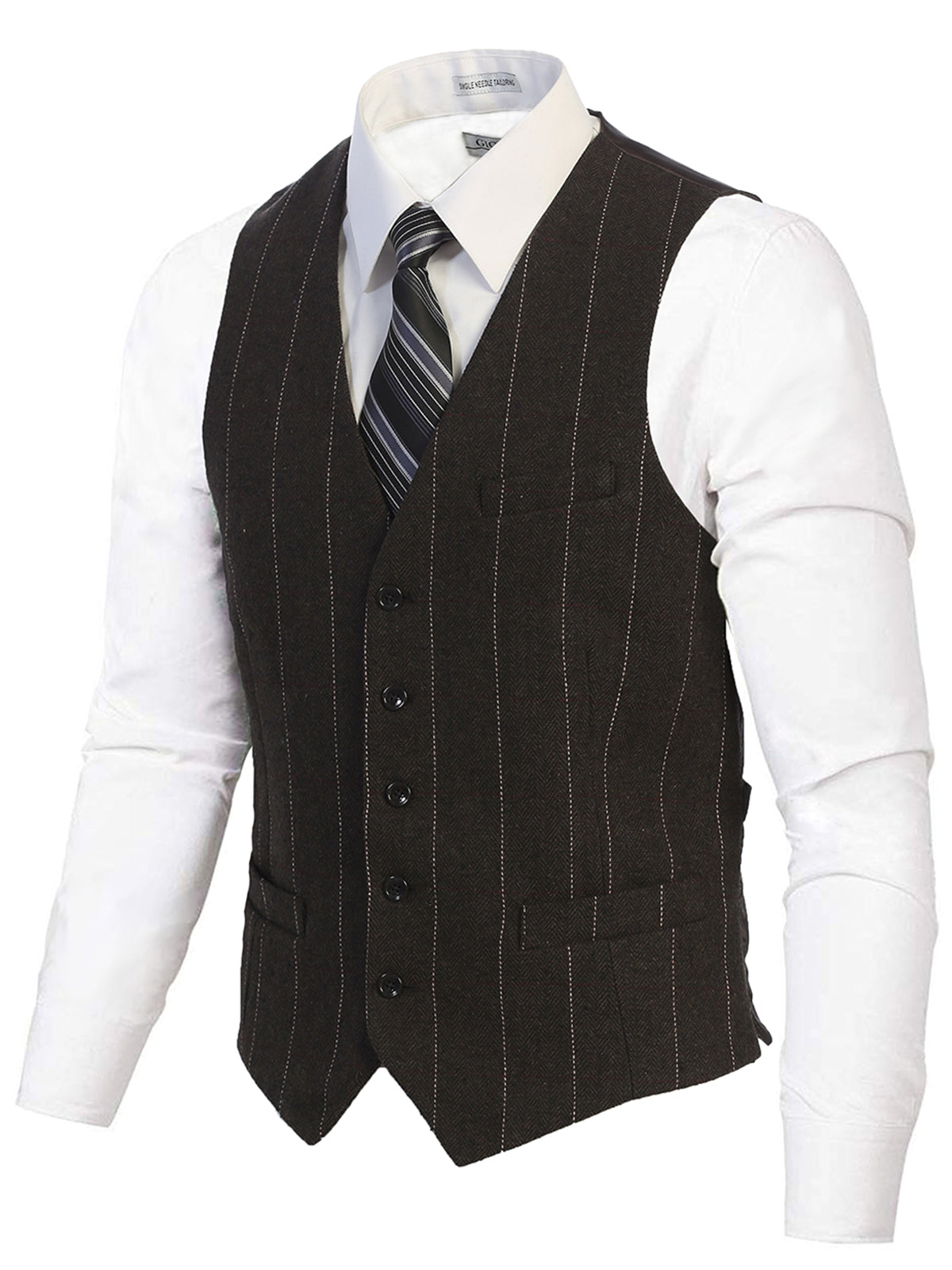 Mens Button Formal Suit Vest