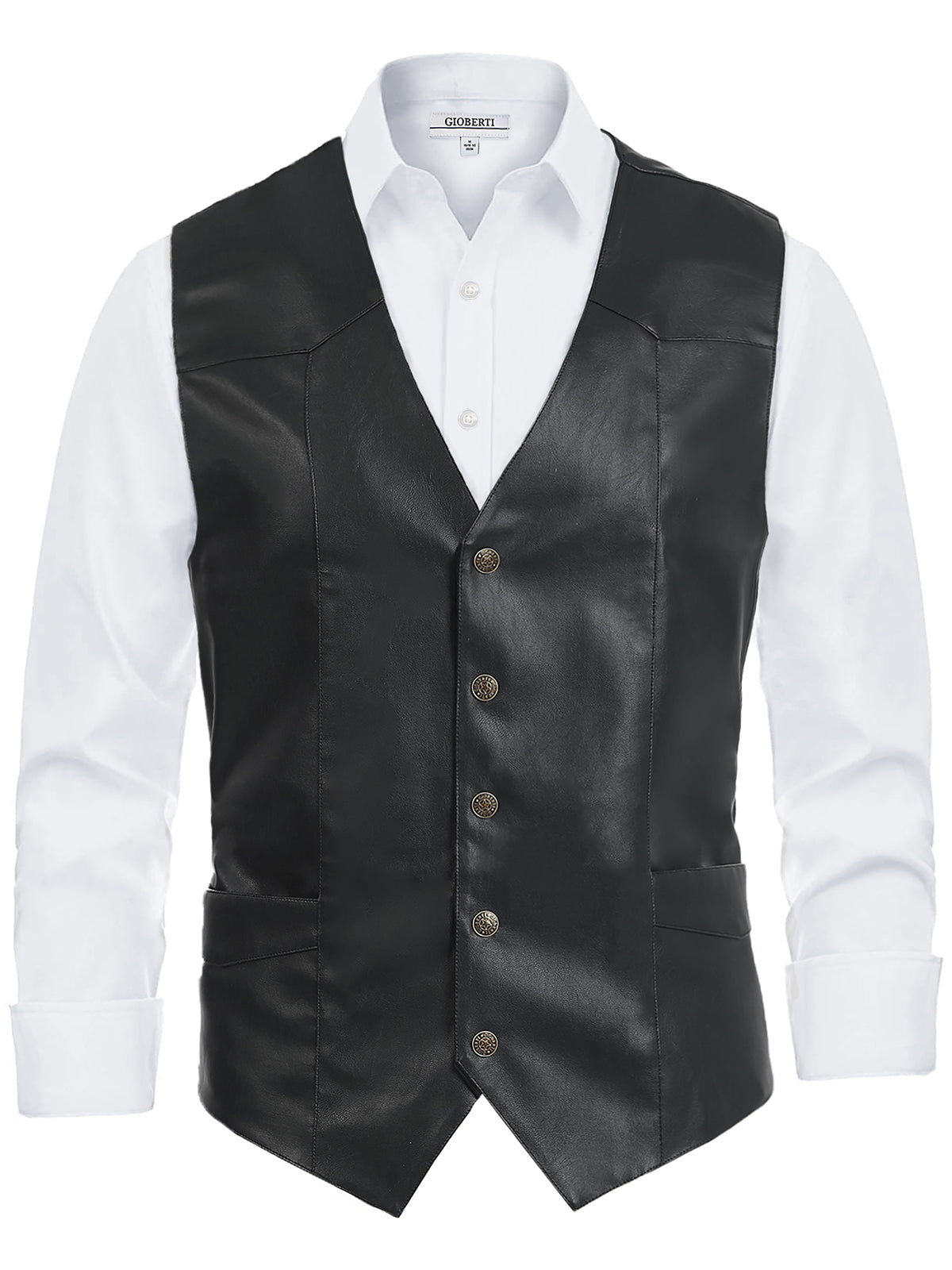 Vest white shirt