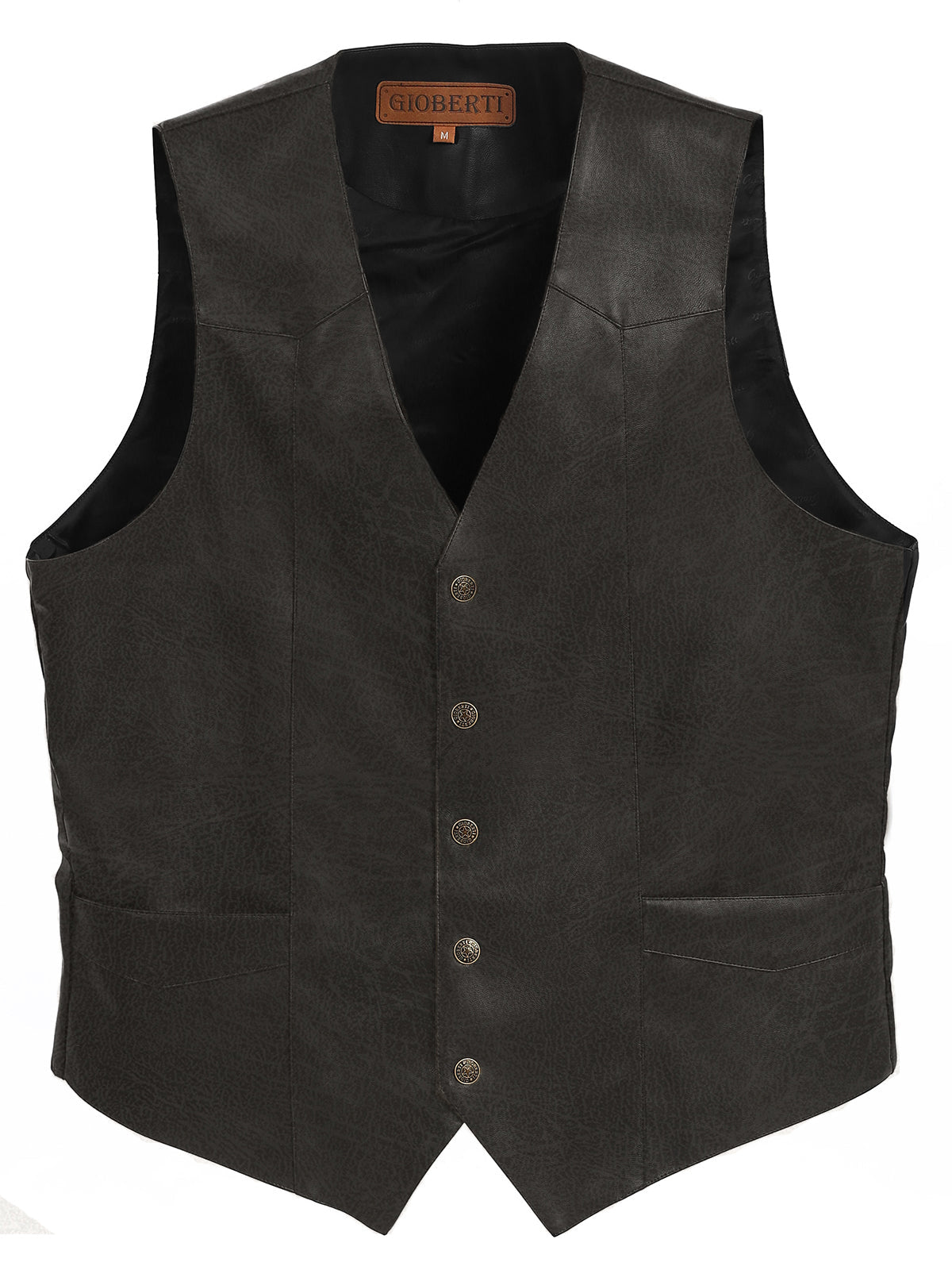 Faux leather vest