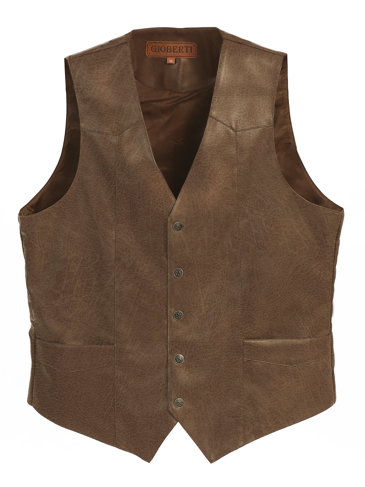 Faux leather vest