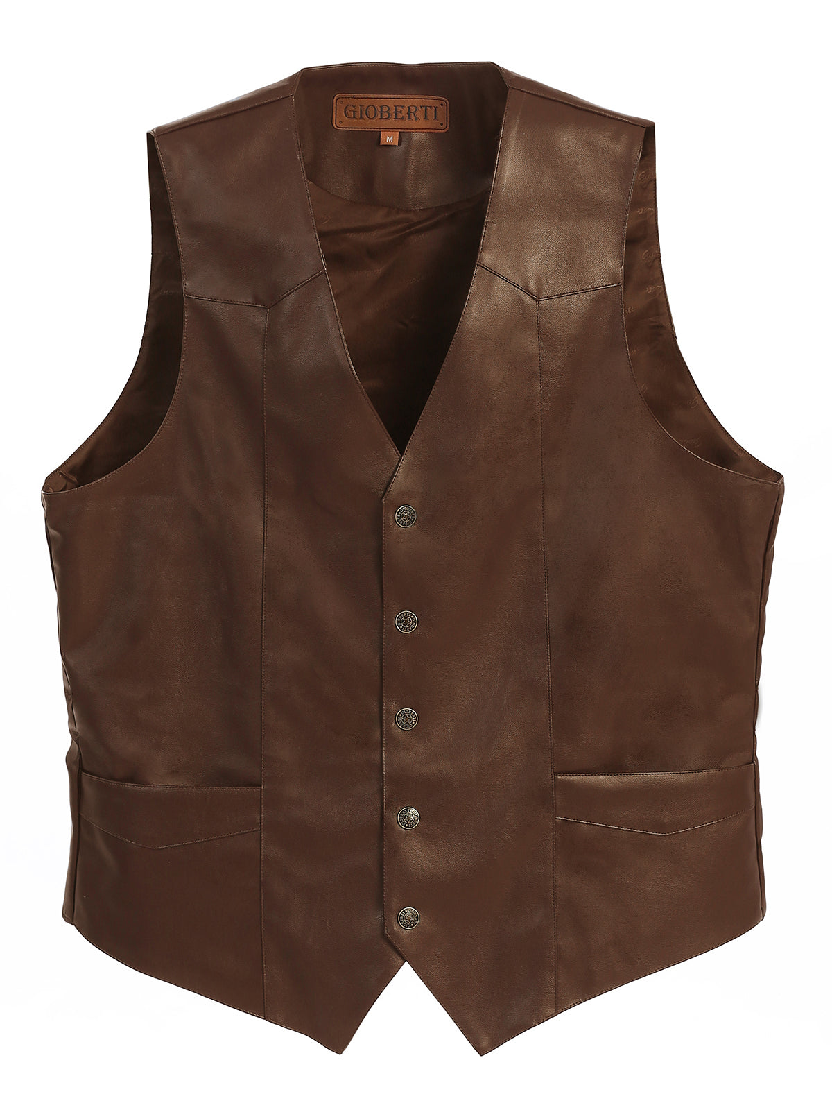 Faux leather vest