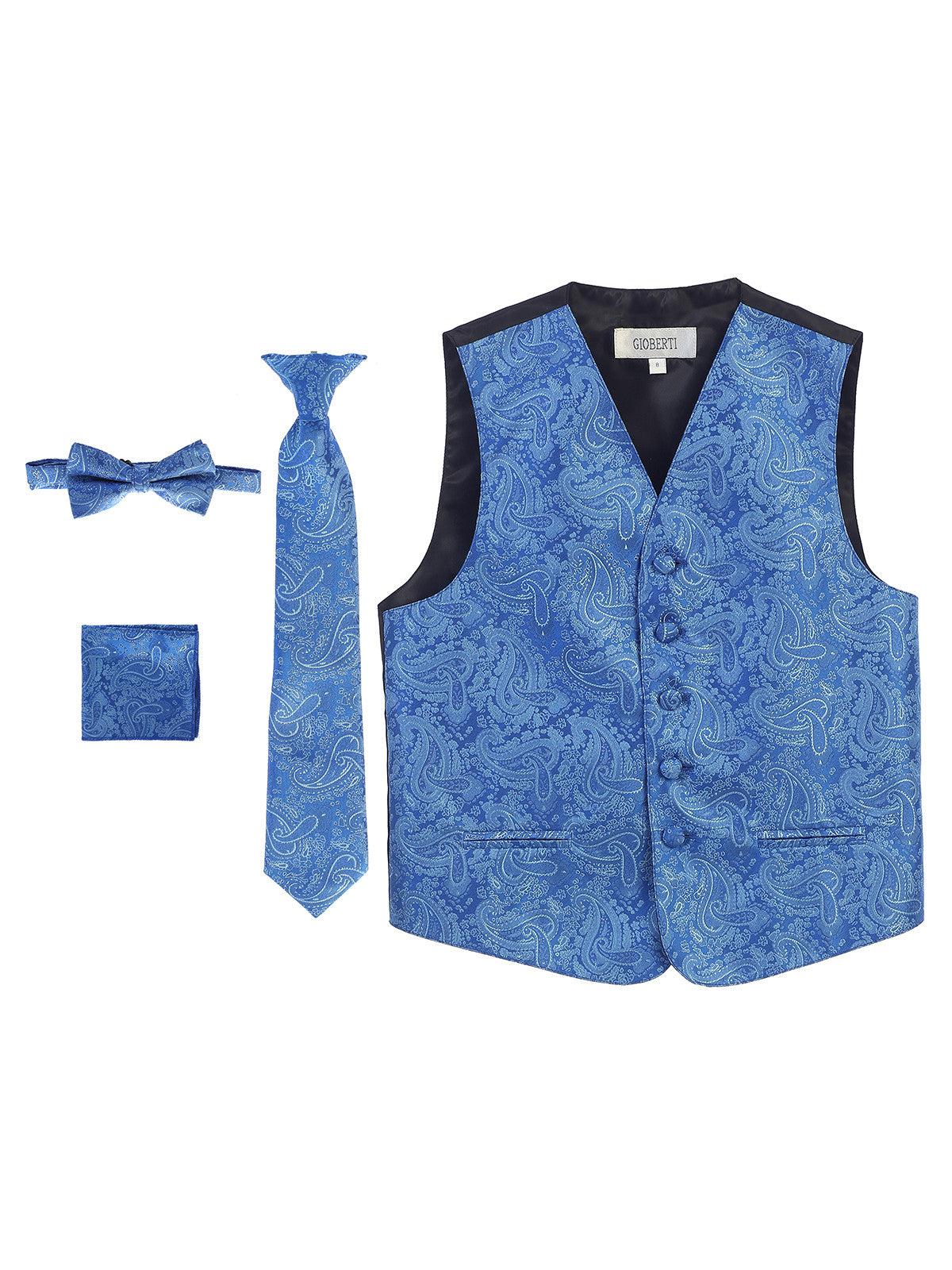 Boy's formal paisley vest set