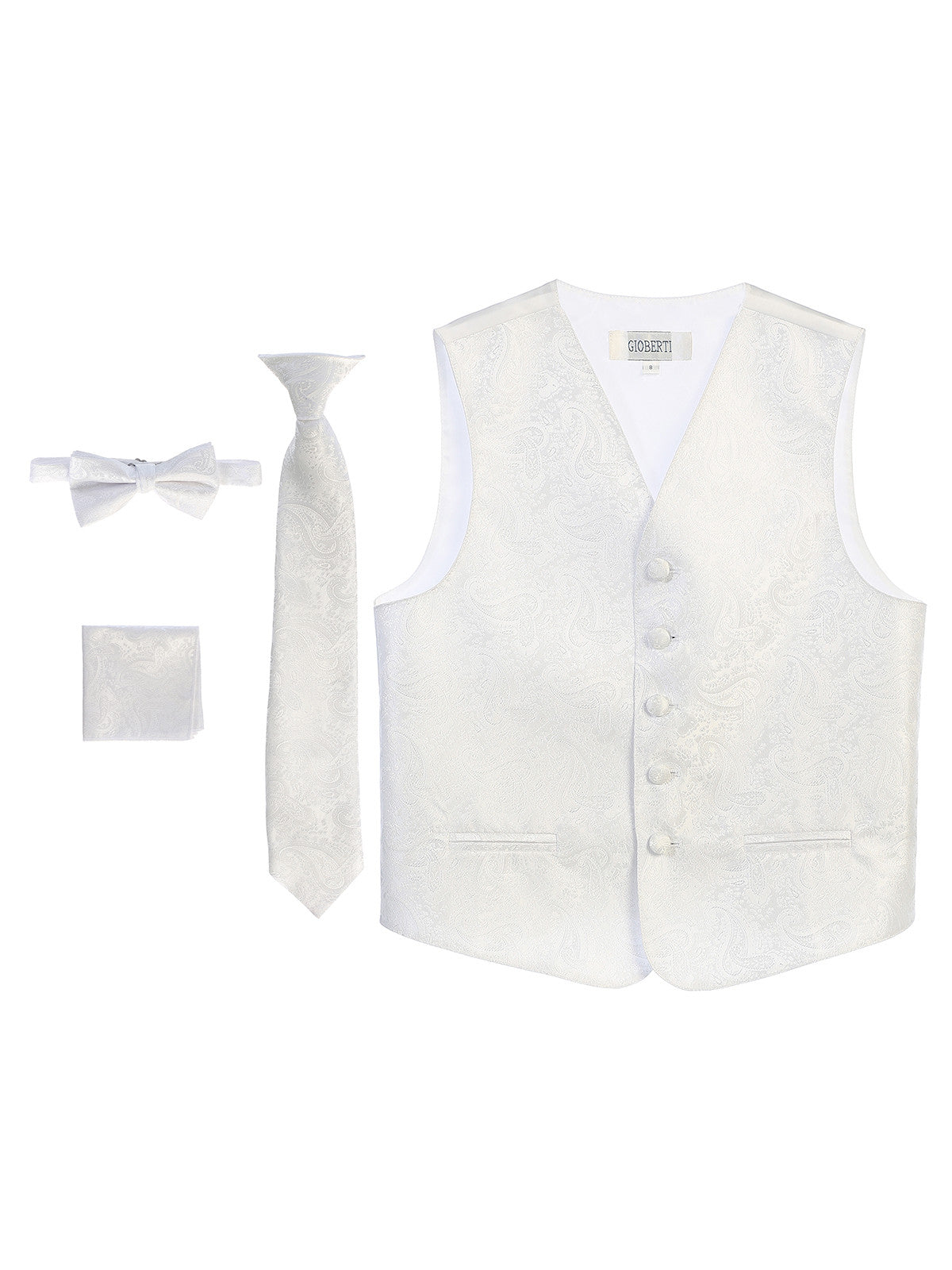 Boy's formal paisley vest set