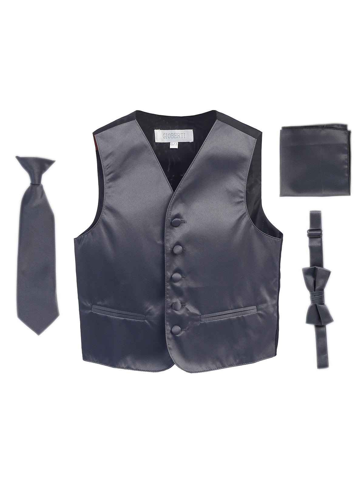 boy;s formal solid vest set