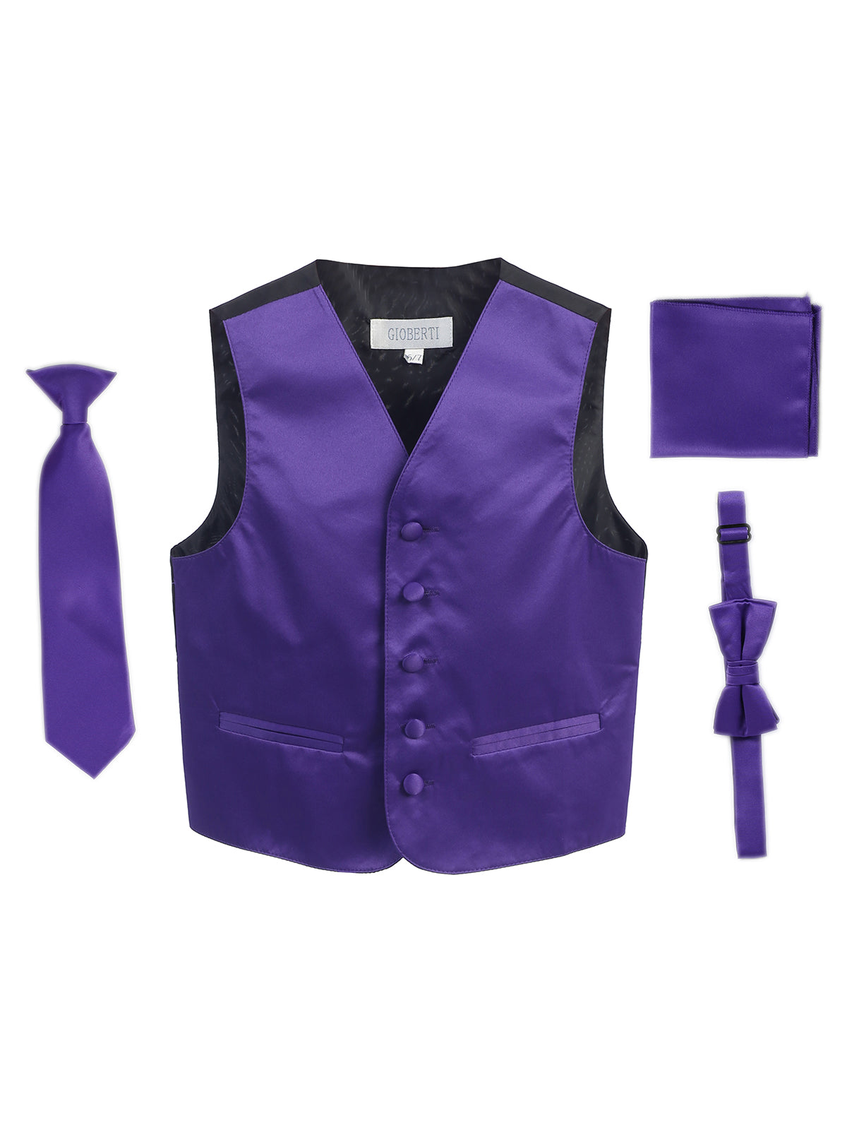 boy;s formal solid vest set