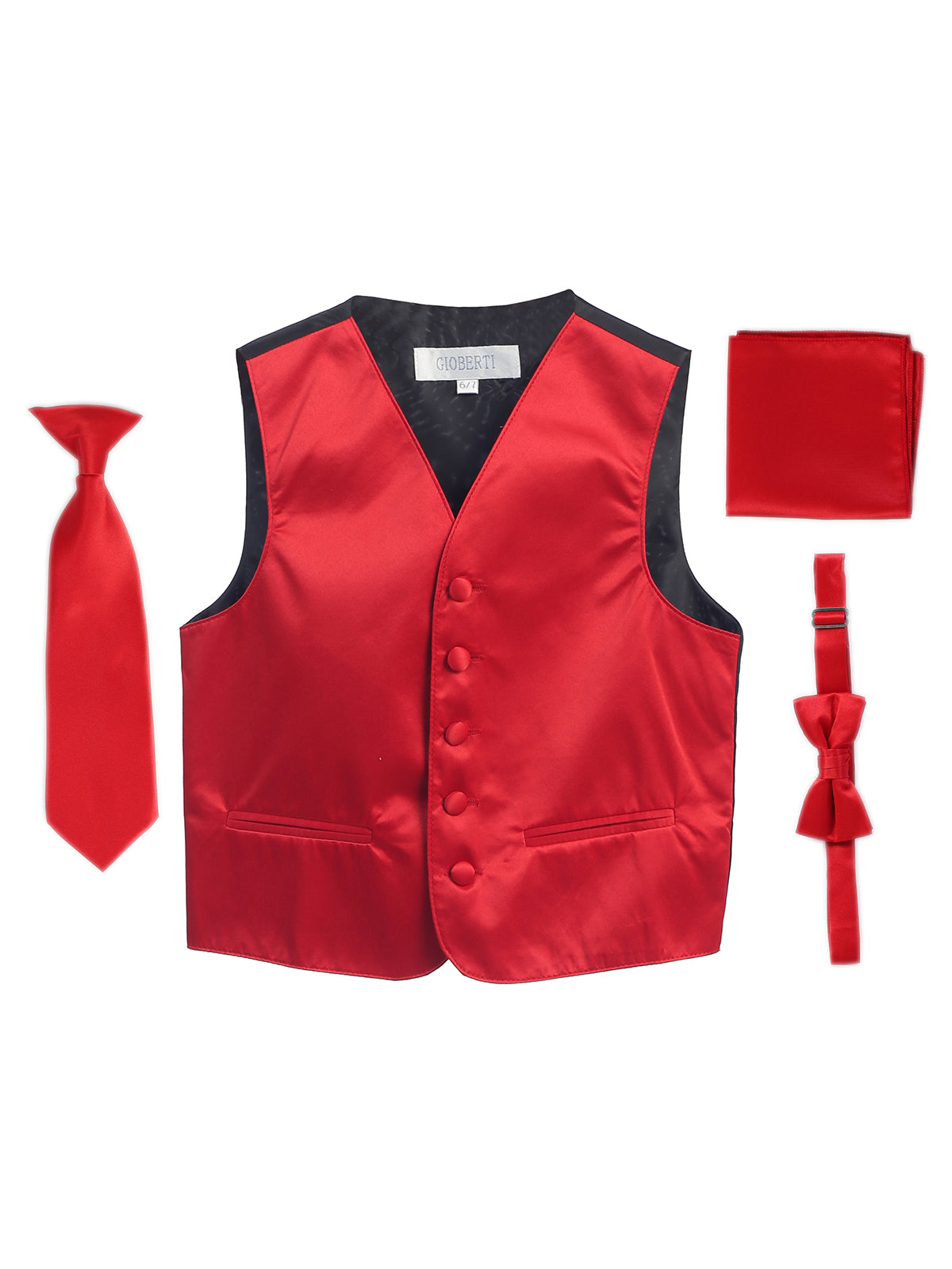 boy;s formal solid vest set