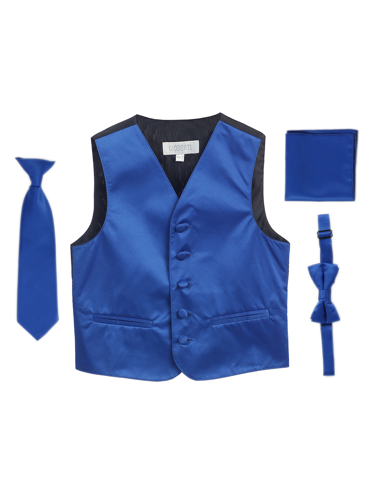 boy;s formal solid vest set