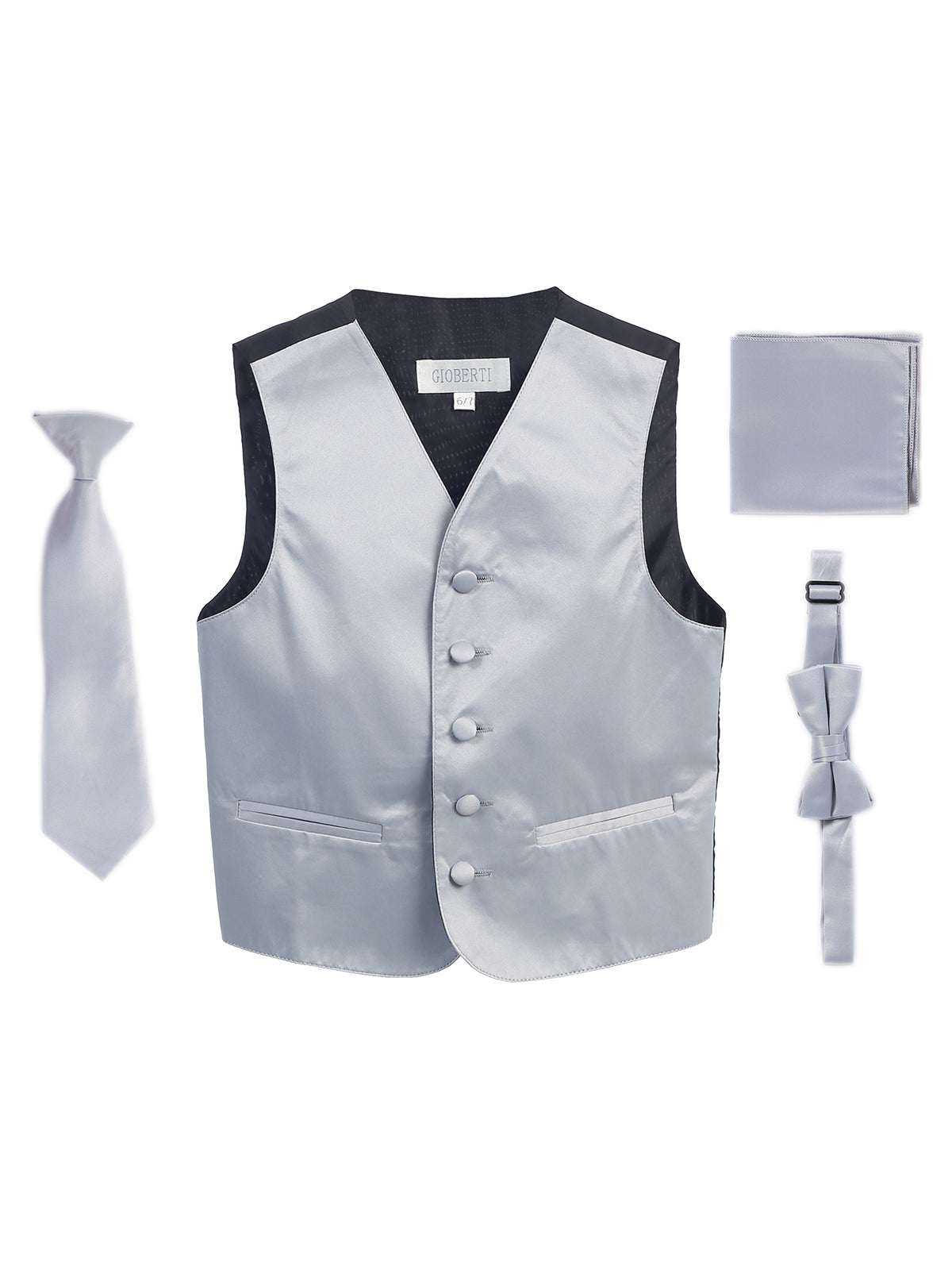 boy;s formal solid vest set