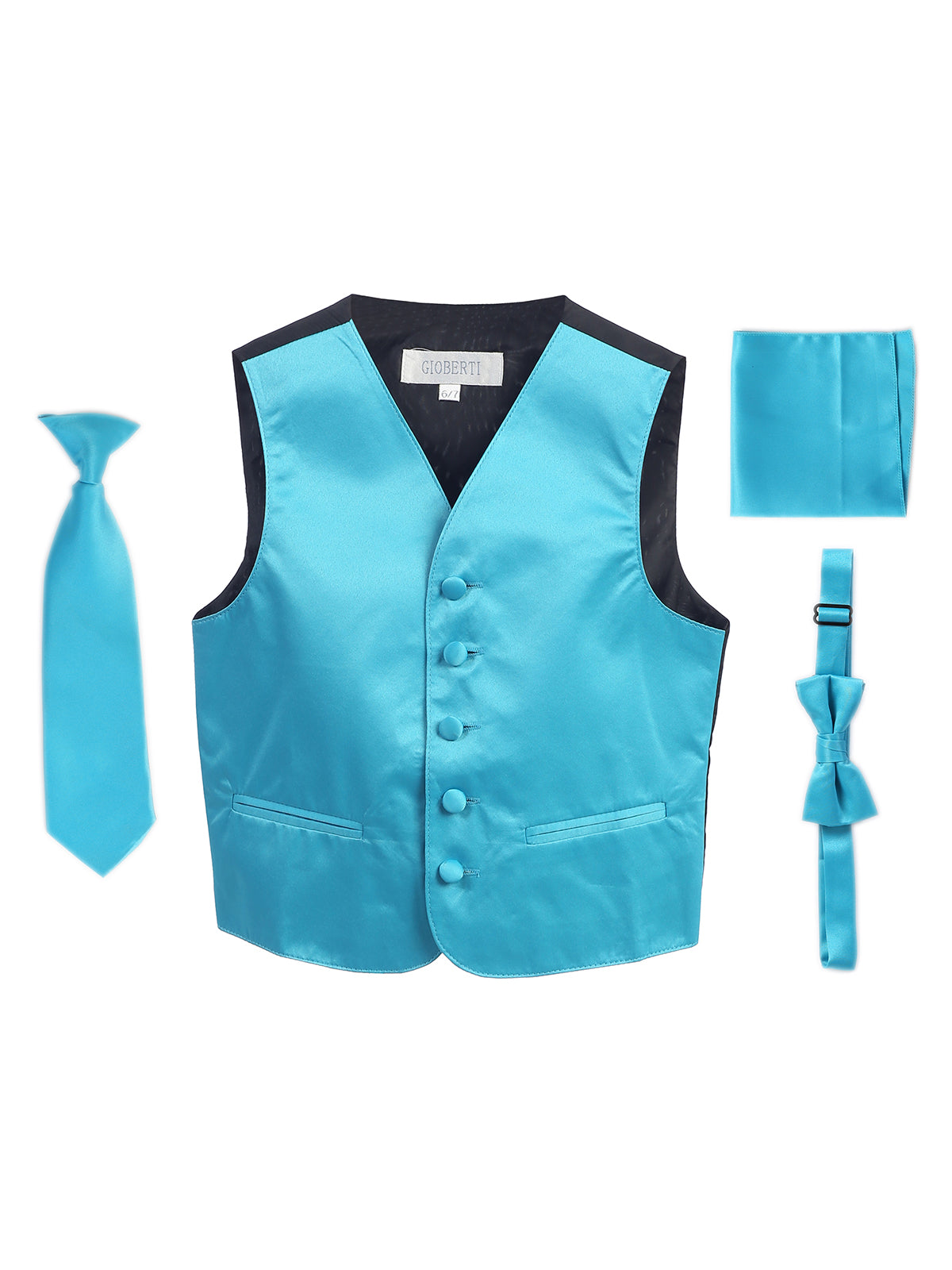 boy;s formal solid vest set