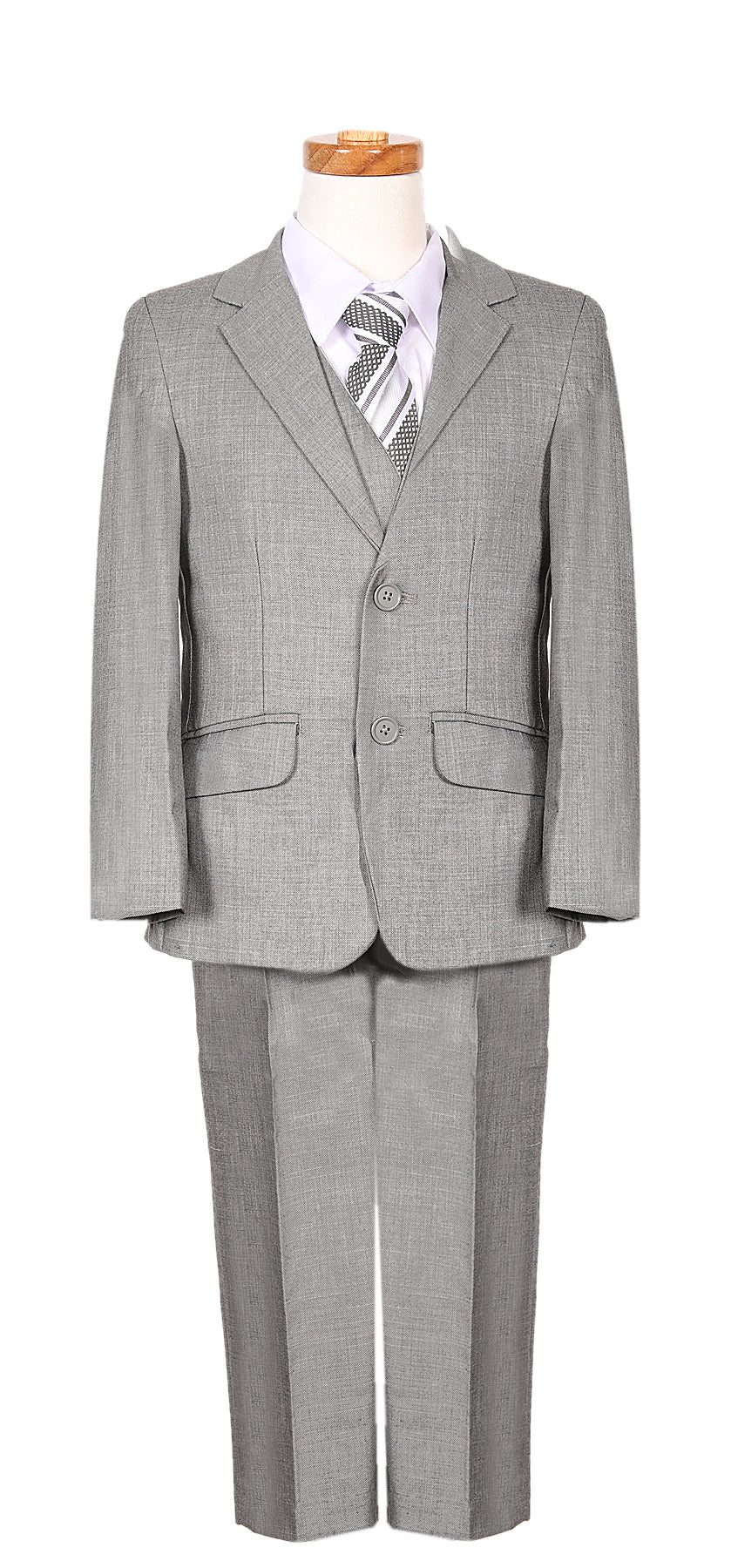 Boys Solid  2 Button Suit Five Piece    RFL-029