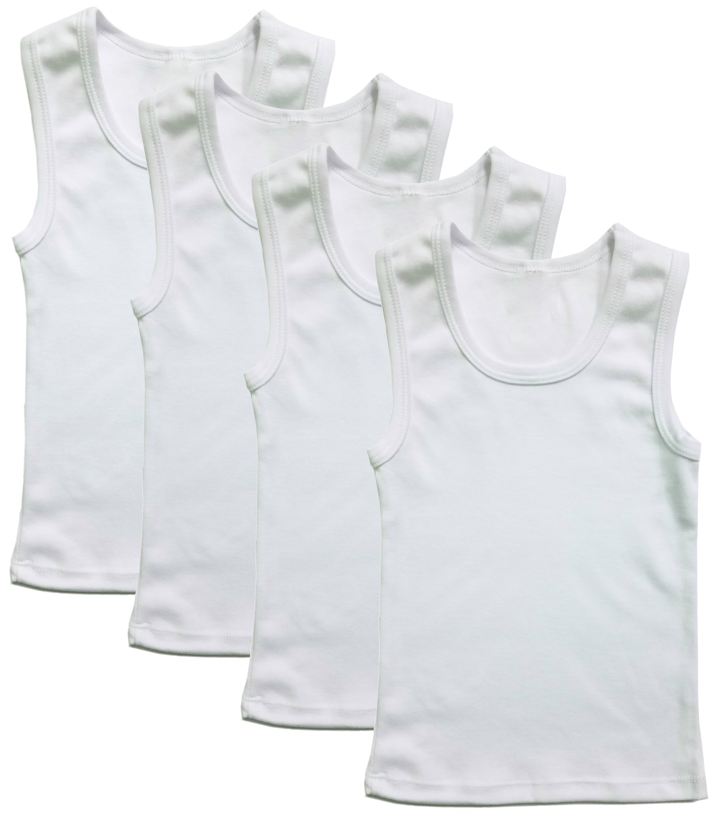 Boys Undershirt Cotton Tank Top Sleeveless 100% Cotton-KC 4400