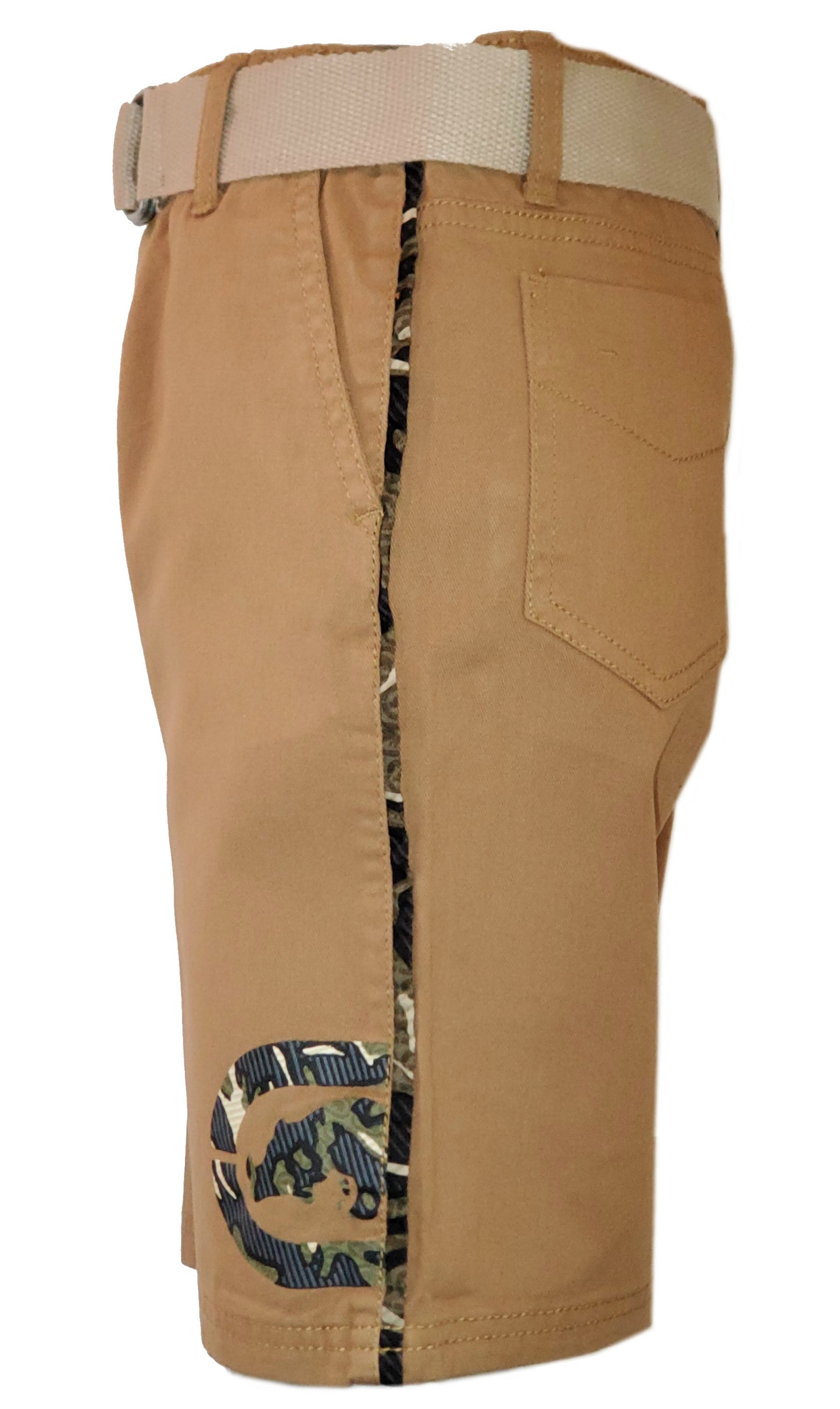 Shorts Cargo Twill Khaki School Uniform Belt ECKO-SHORT