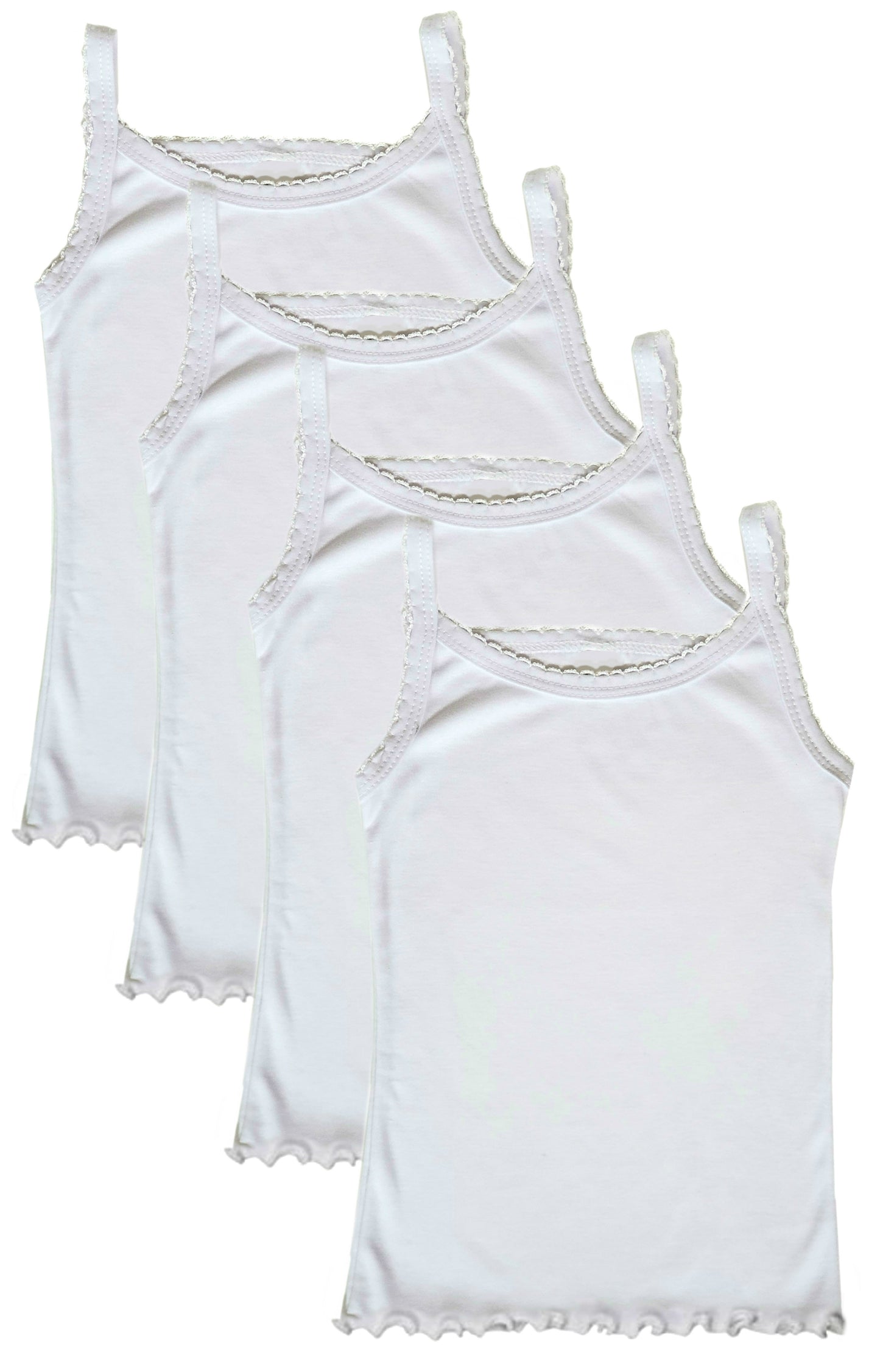 Girls Undershirt Cotton Tank Top Sleeveless 100% Cotton-KC 4401-4404