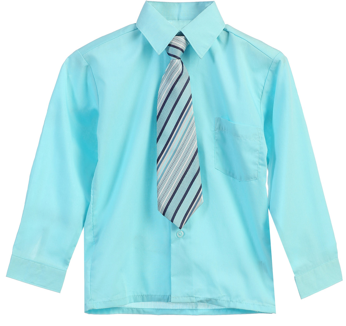 Wholesale Long Sleeve Boys Dress Shirt With Tie 2T-4T   RFL-858