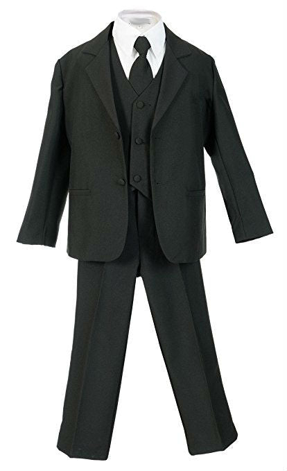 Boys Suit 5-Piece Set With Shirt And Vest 100% Polyester Size 8-20 RFL-013