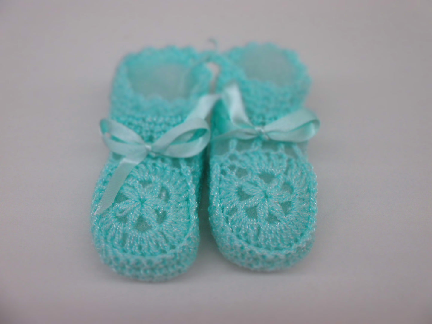 Wholesale Crochet Booties Ribbon Pack of 12