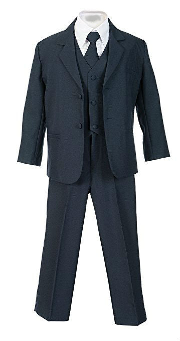 Boys Suit 5-Piece Set With Shirt And Vest 100% Polyester Size 3 Months -7 Years RFL-013