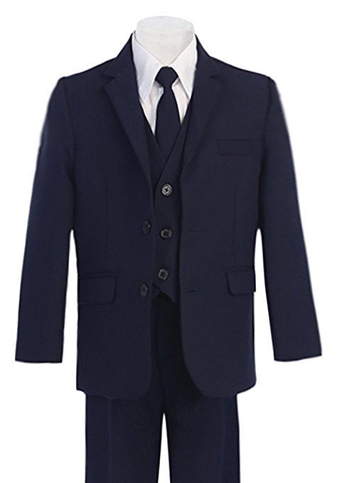 Boys Suits 5-Piece Set With Shirt And Vest %100 Polyester Slim Cut  RFL-018
