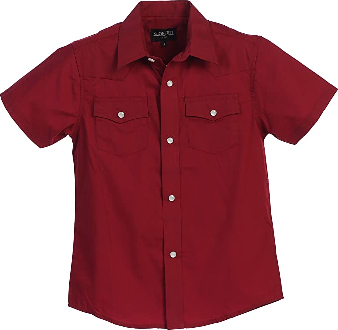 Boys Short Sleeve Solid Western Shirt GB-SS85W