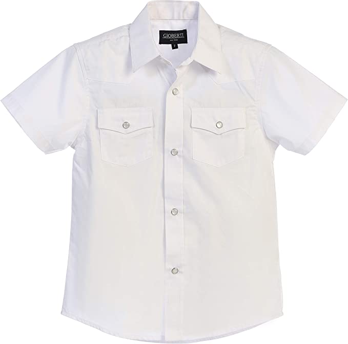 Boys Short Sleeve Solid Western Shirt GB-SS85W