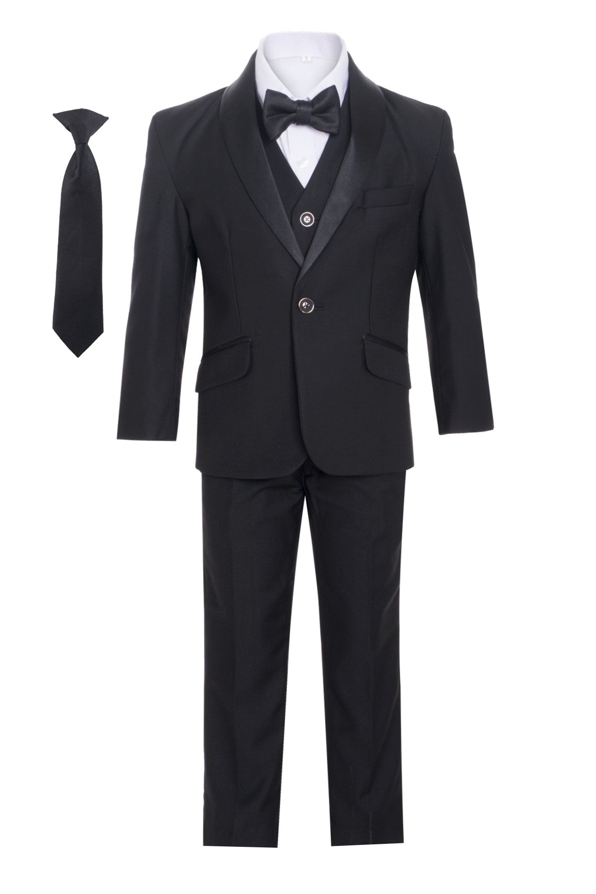 Boys' Shawl Collar Tuxedo Slim Fit Seven Pieces Set Size 7-18 MG-1026