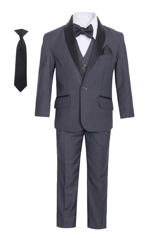 Boys' Shawl Collar Tuxedo Slim Fit Seven Pieces Set Size 7-18 MG-1026