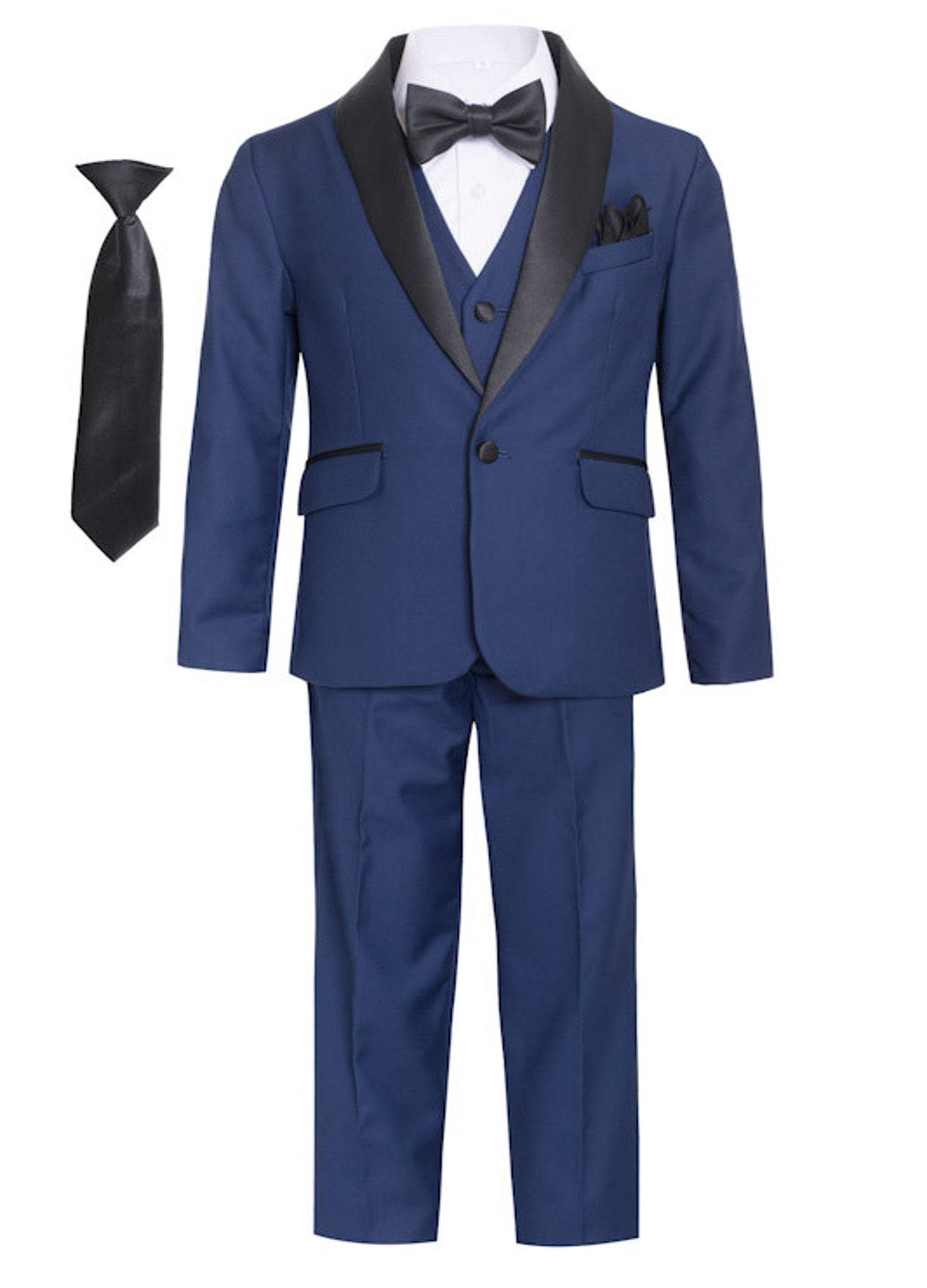 Boys'  Husky Fit Shawl Collar Tuxedo Seven Pieces Set Size  8-20 MG-1026H