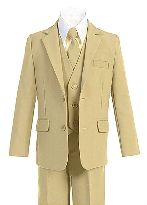 Boys Suit 5-Piece Set With Shirt And Vest %100 Polyester Slim Cut  RFL-018